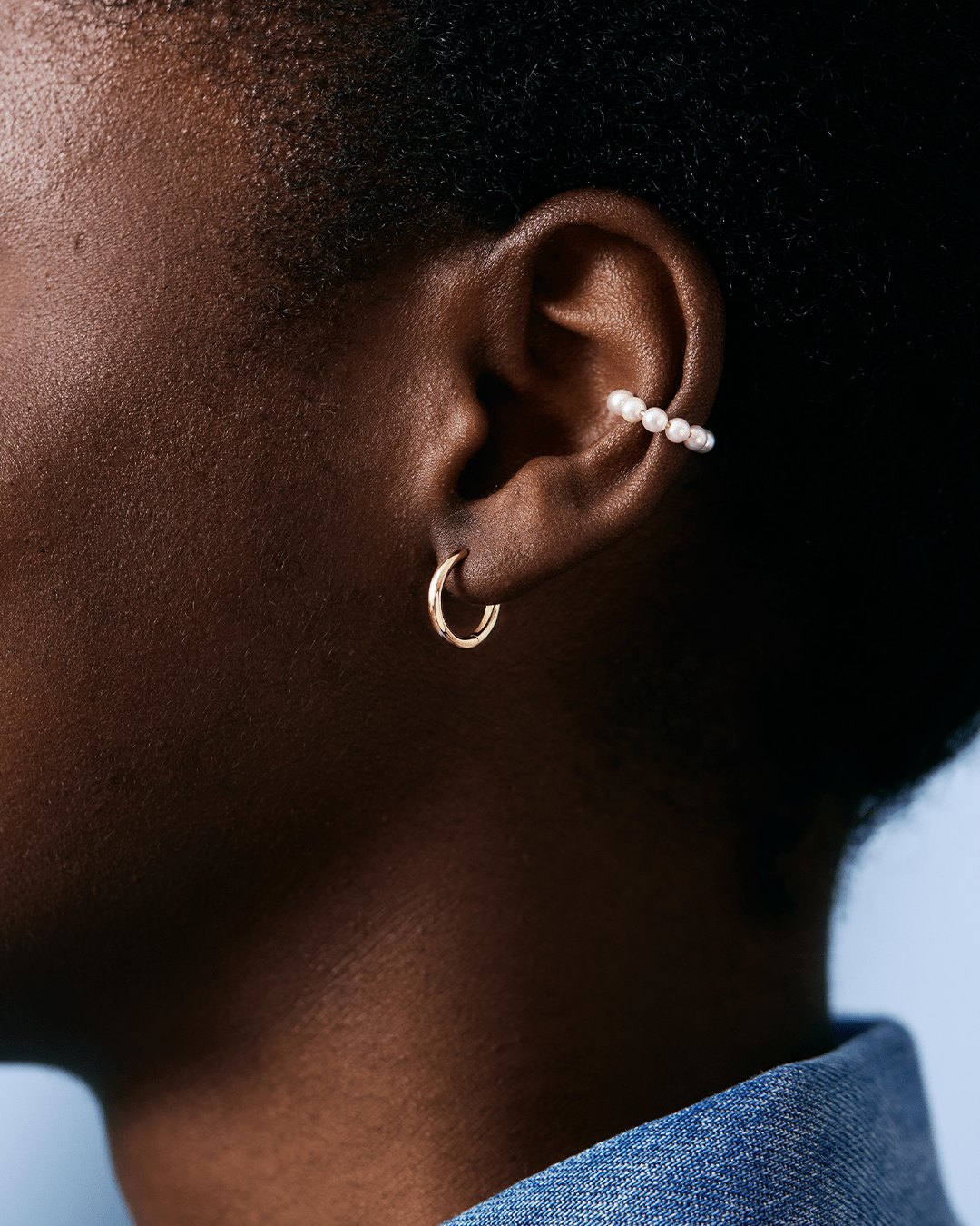 Threaded Pearl Ear Cuff