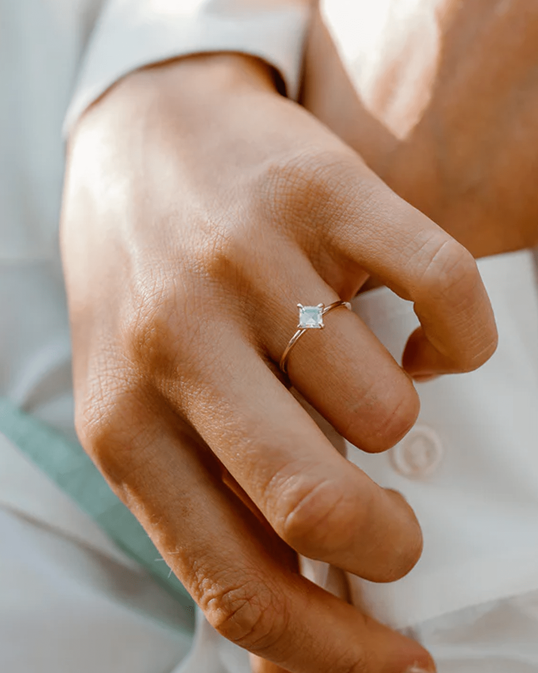 Square Cut Diamond Ring