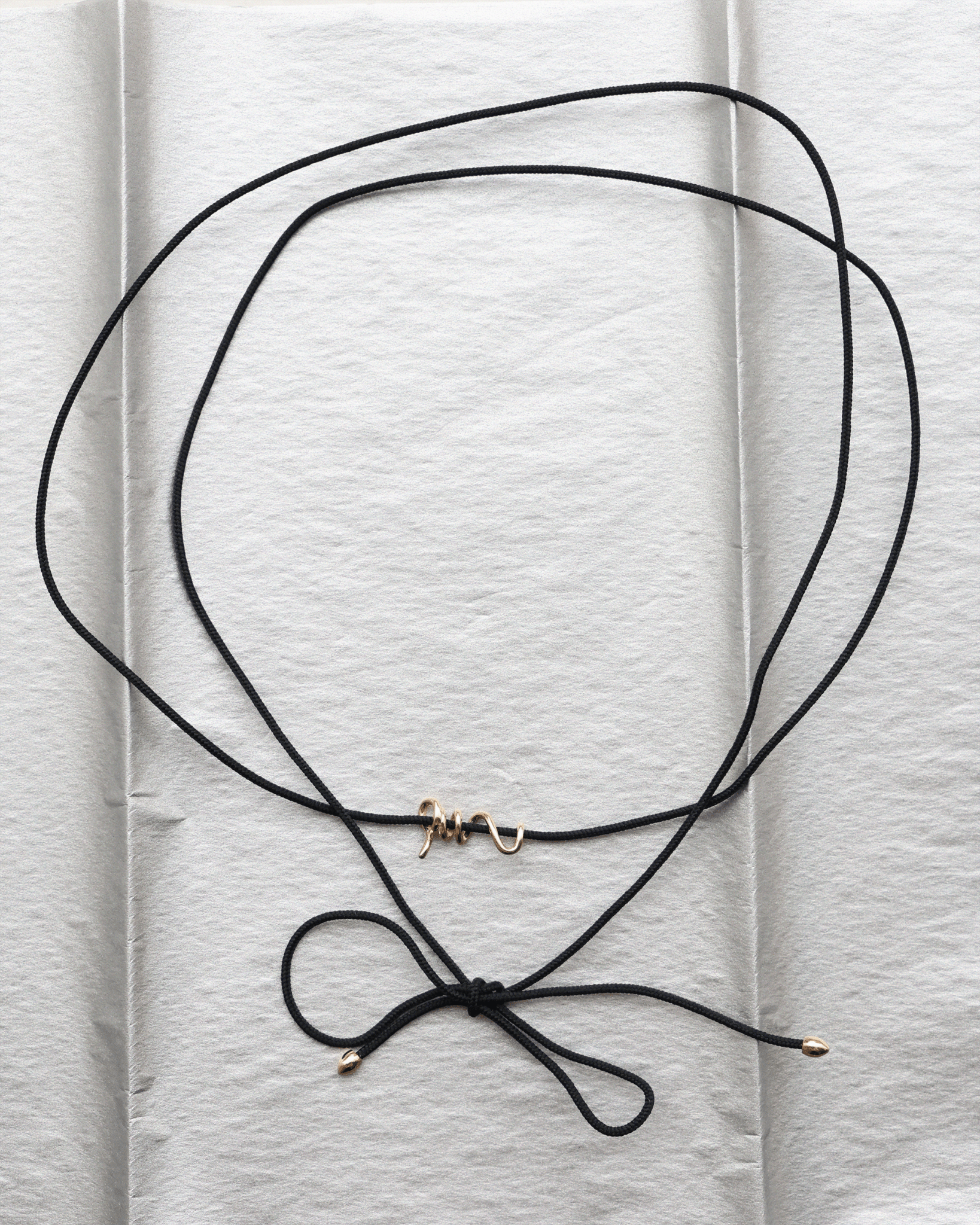 Gold Spiral Cord Necklace