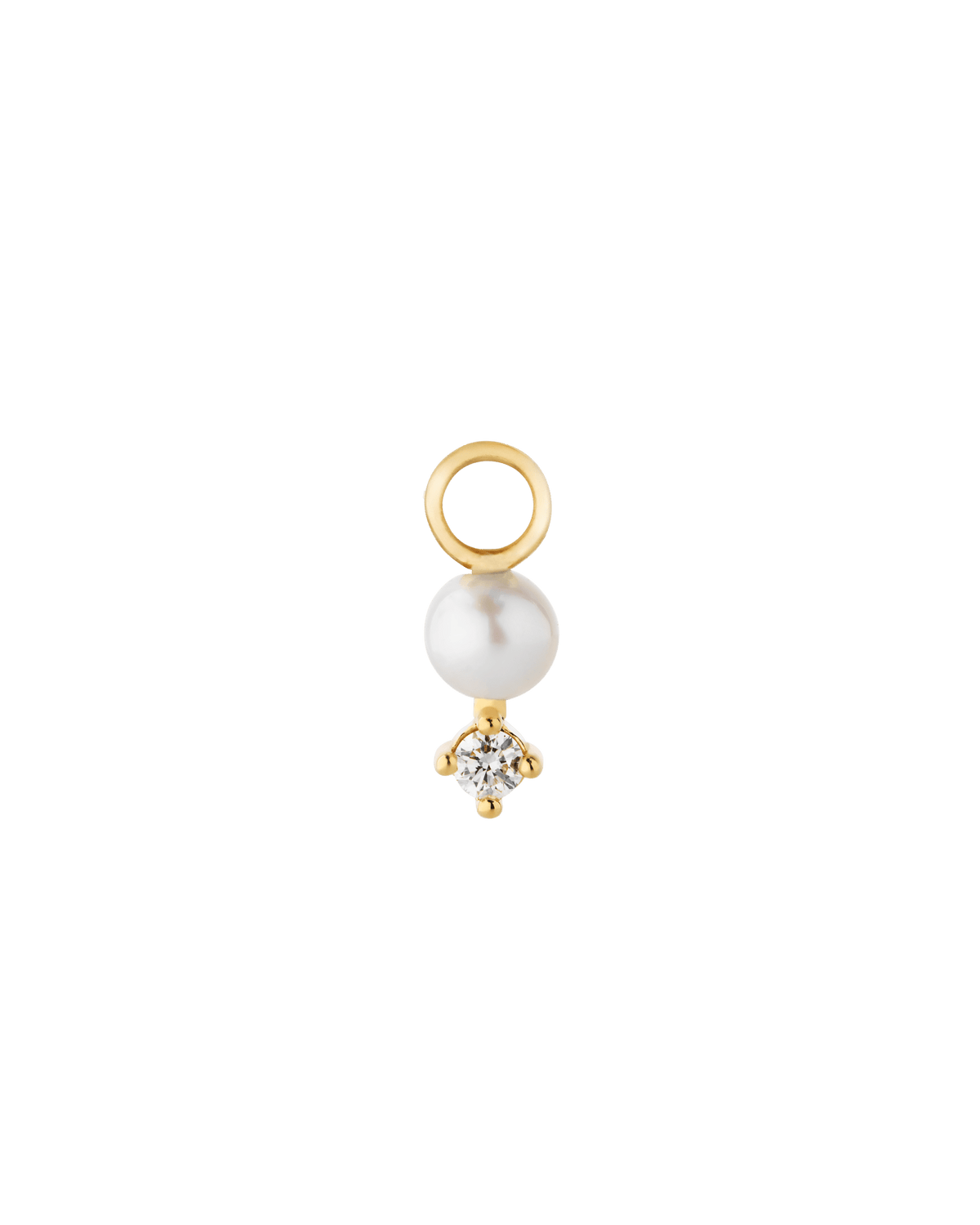 Diamond and Pearl Hoop Charm
