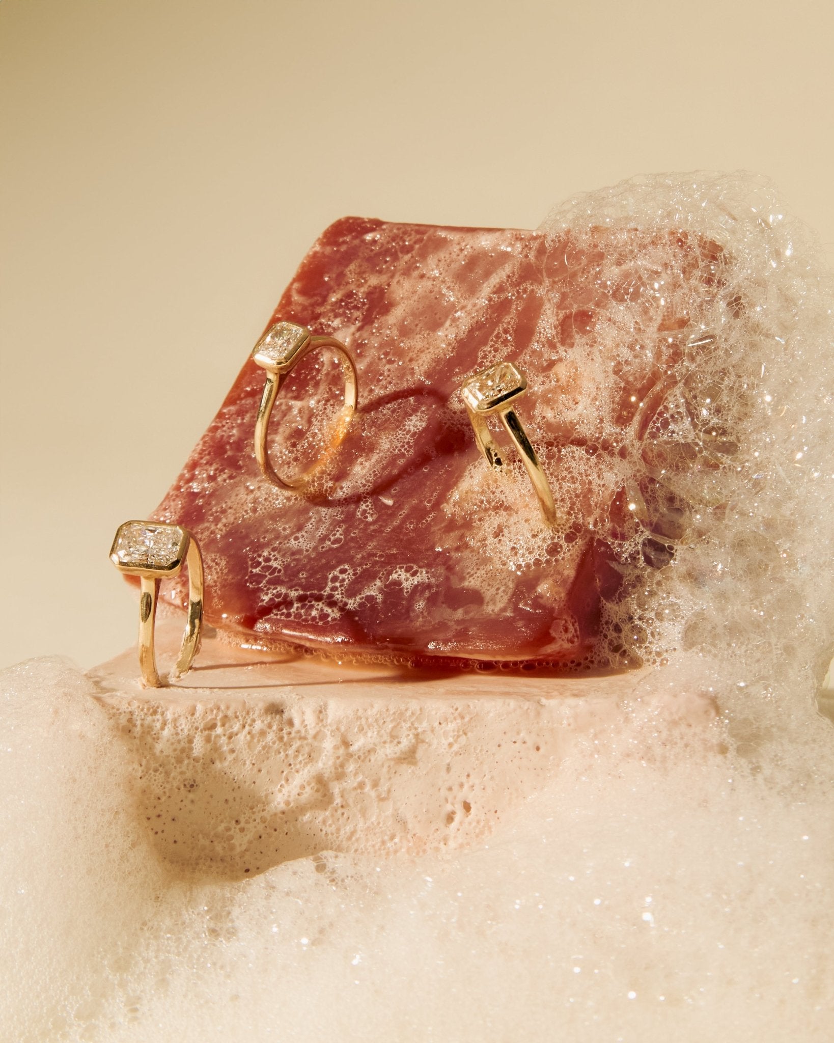 East West Radiant Bezel Diamond Ring