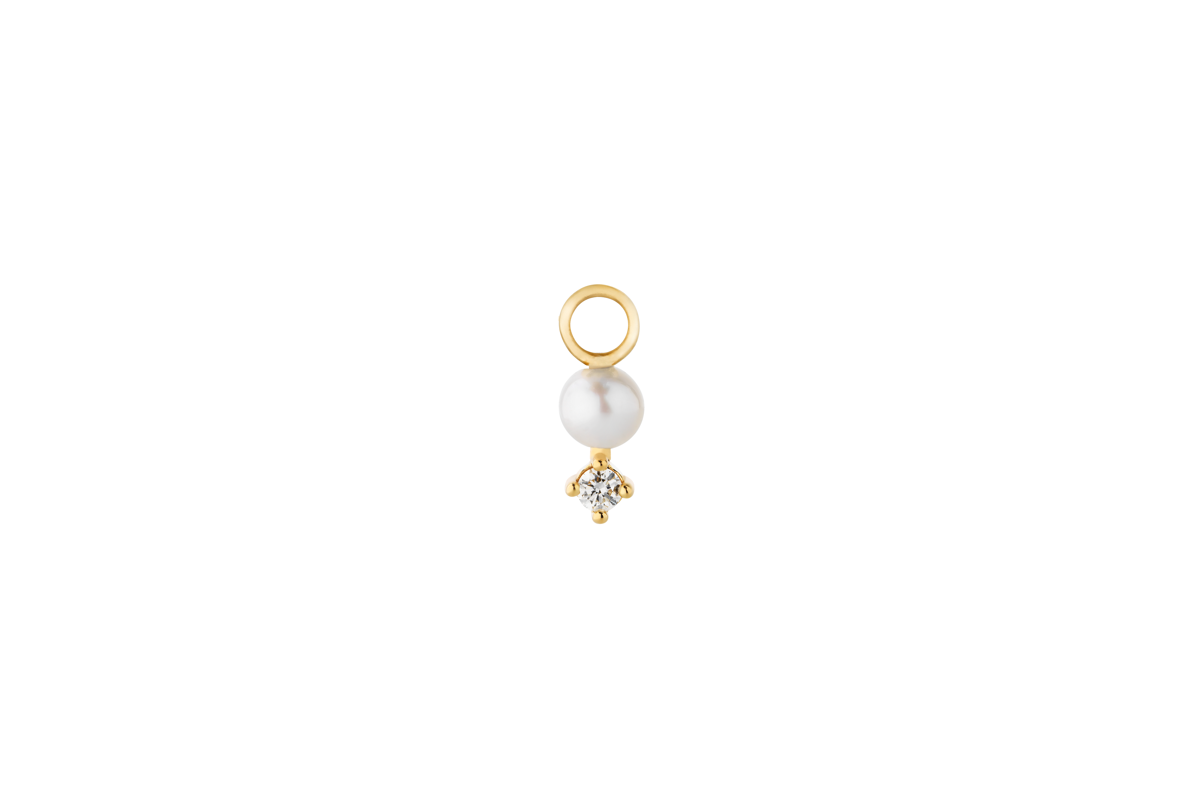 Diamond and Pearl Hoop Charm