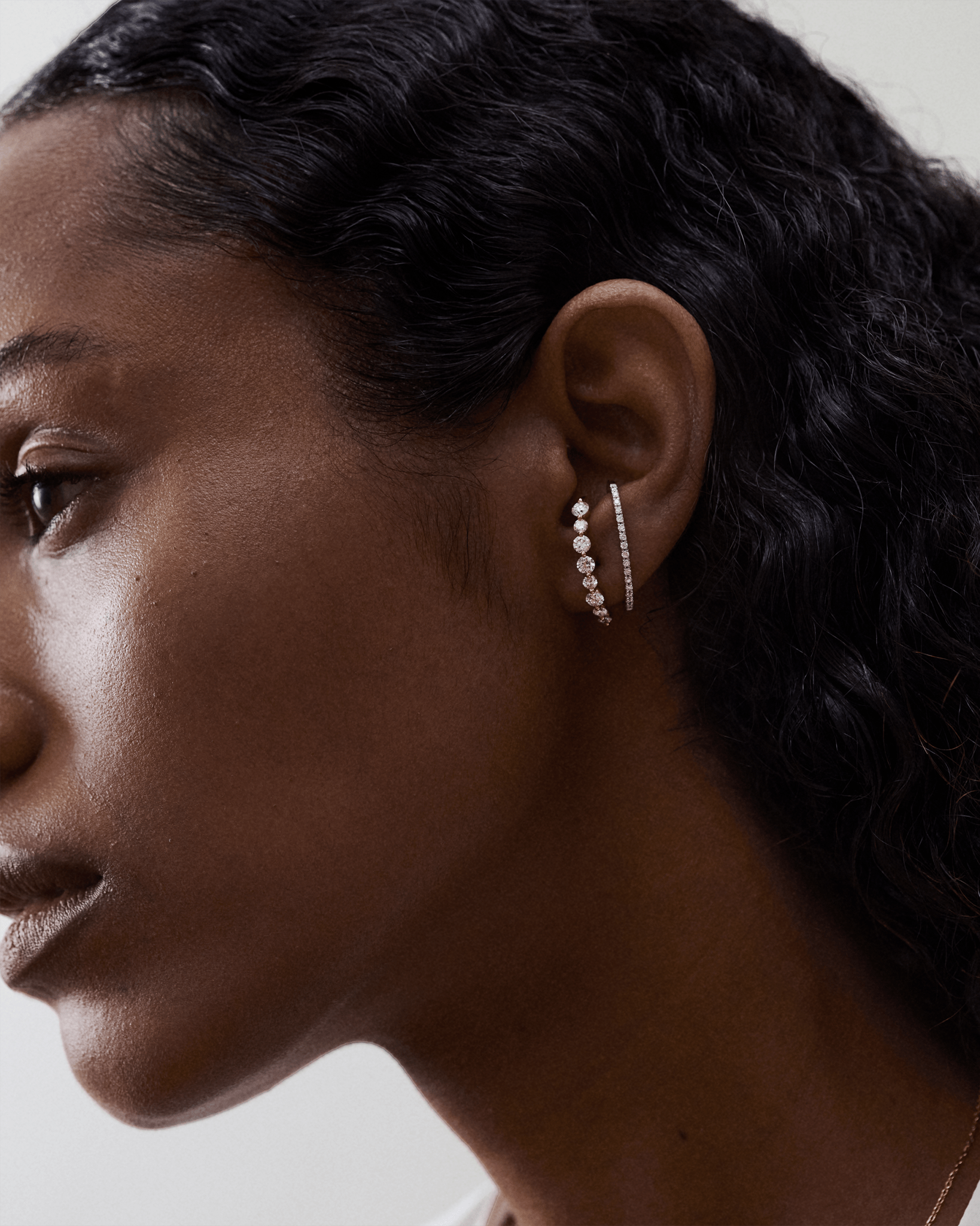 Brilliant Round Suspender Earring