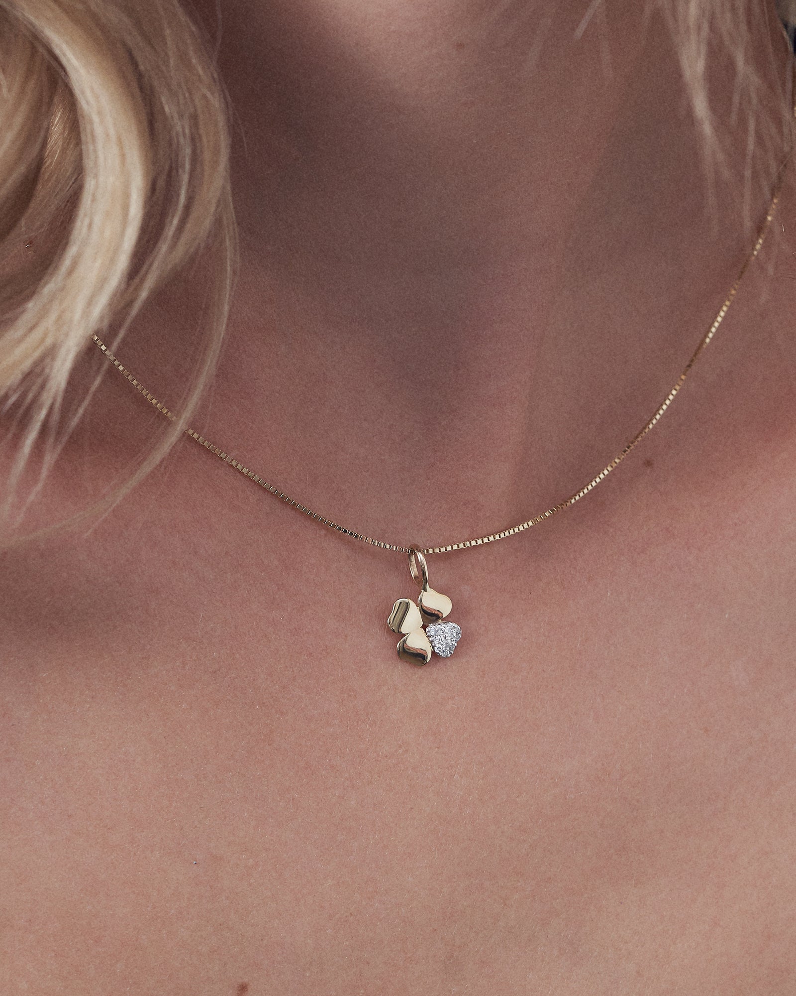 Diamond Four-Leaf Clover Charm