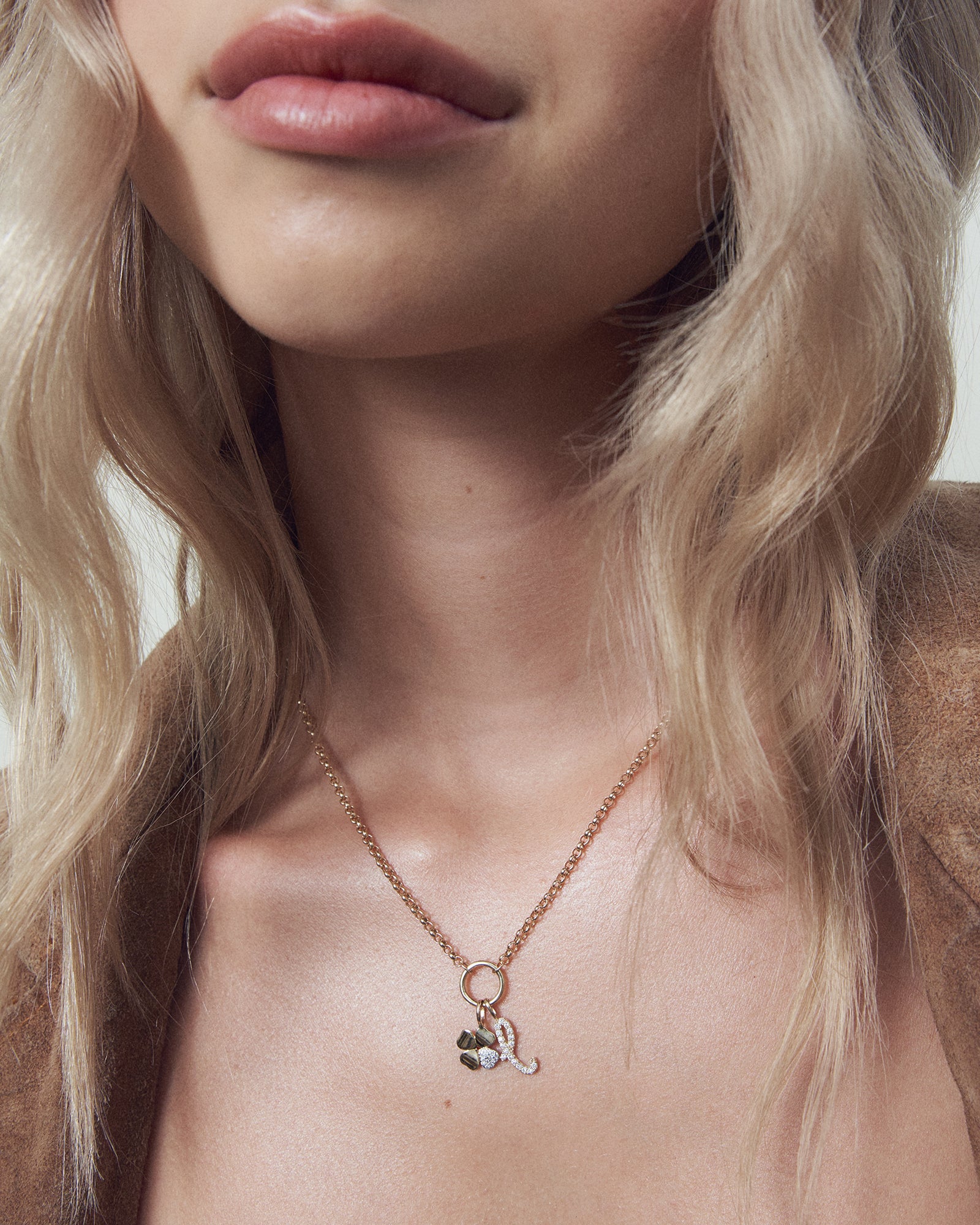 Diamond Four-Leaf Clover Charm