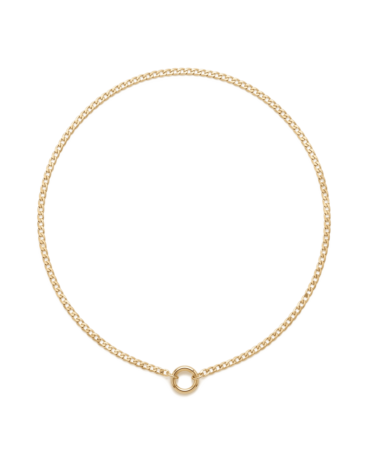 Curb Chain Charm Necklace