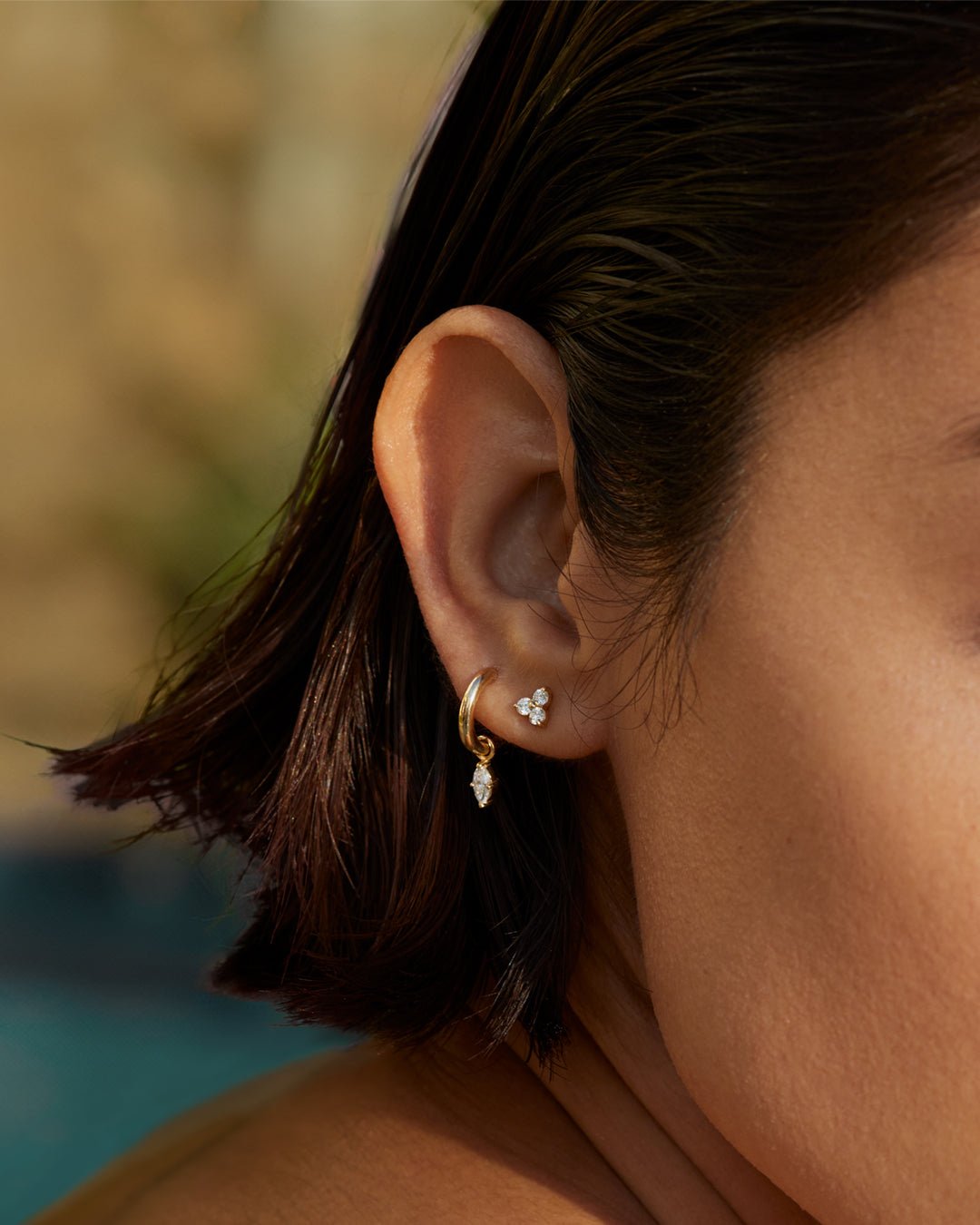 Diamond Trinity Studs