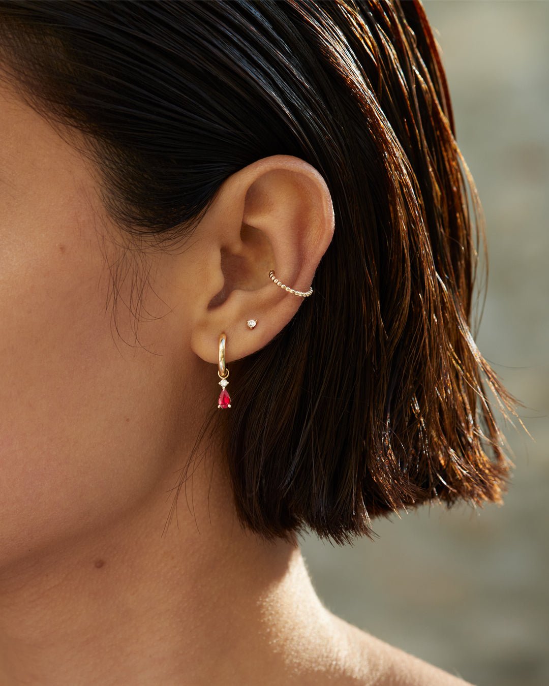 Three Prong Diamond Studs