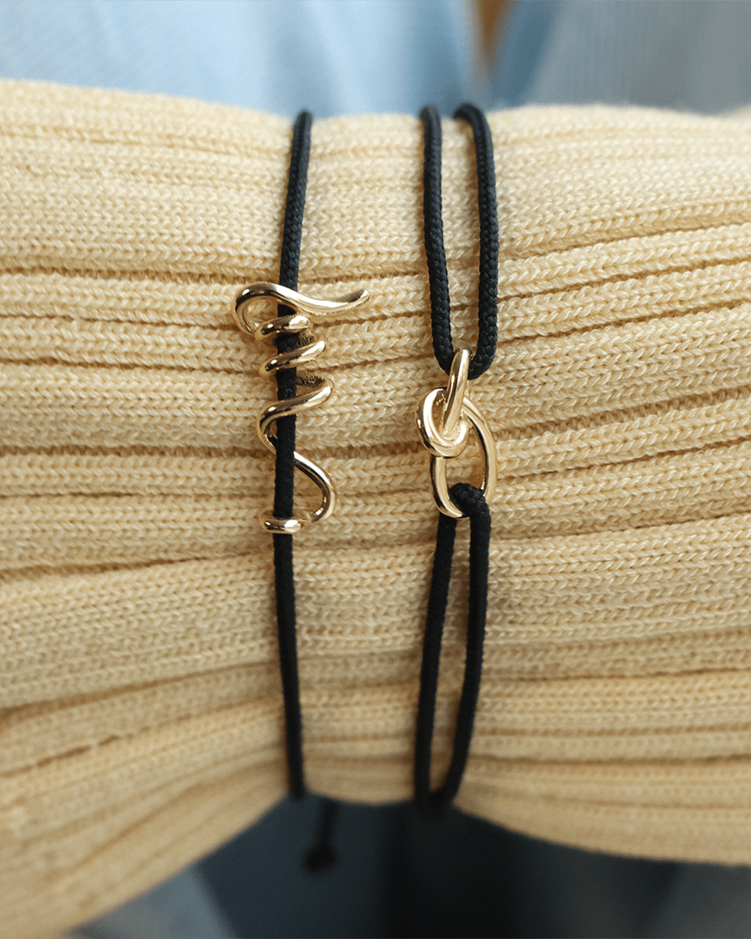 Gold Spiral Cord Bracelet