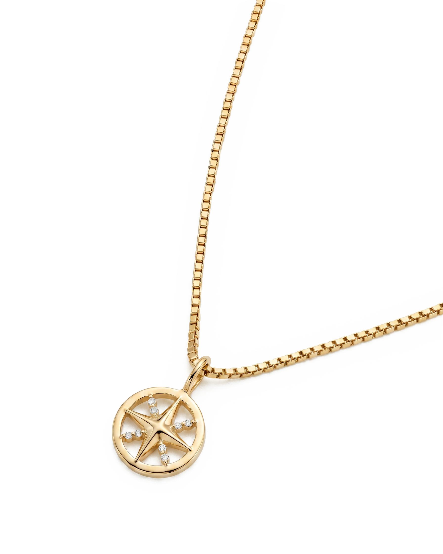 Diamond Compass Charm