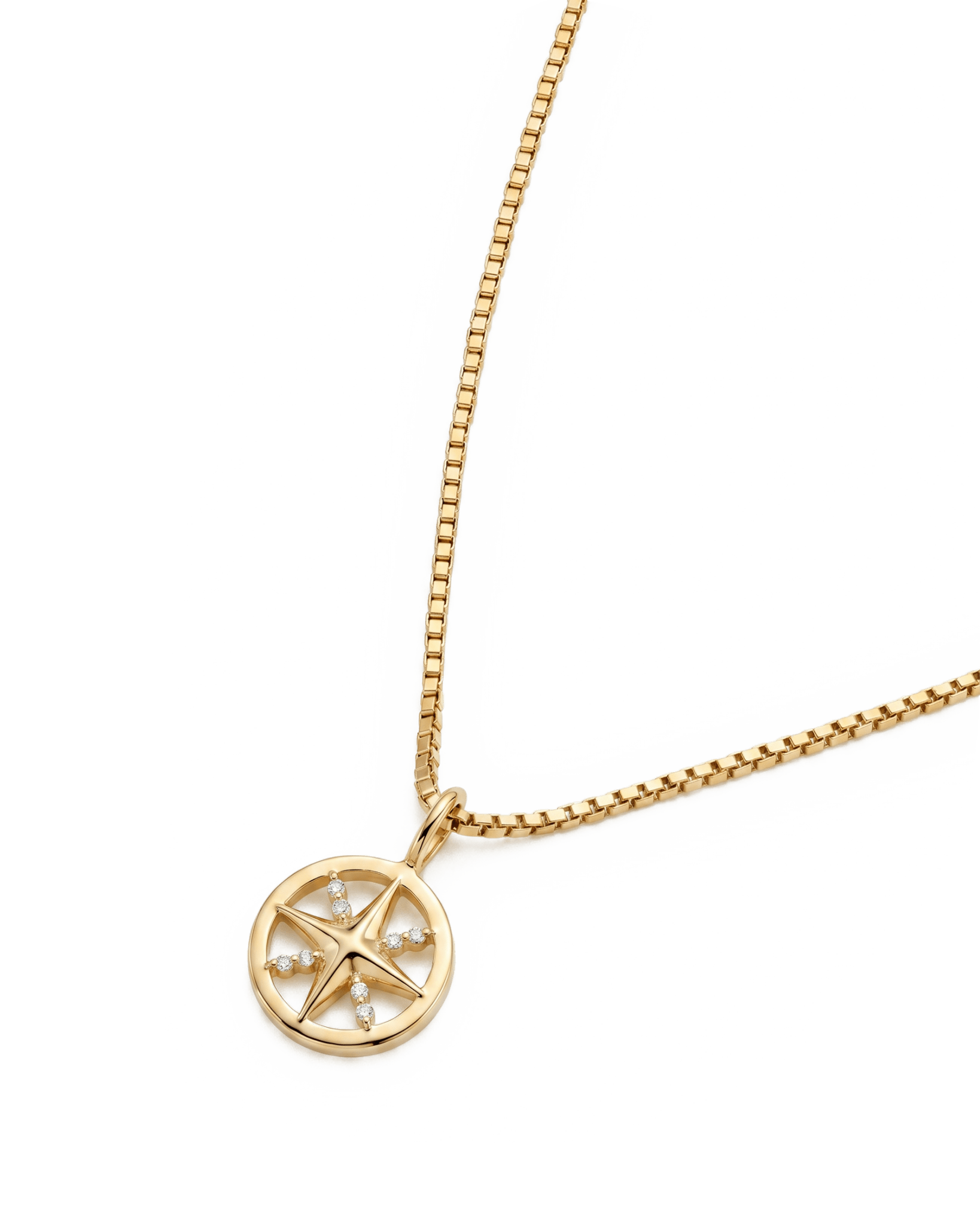 Diamond Compass Charm