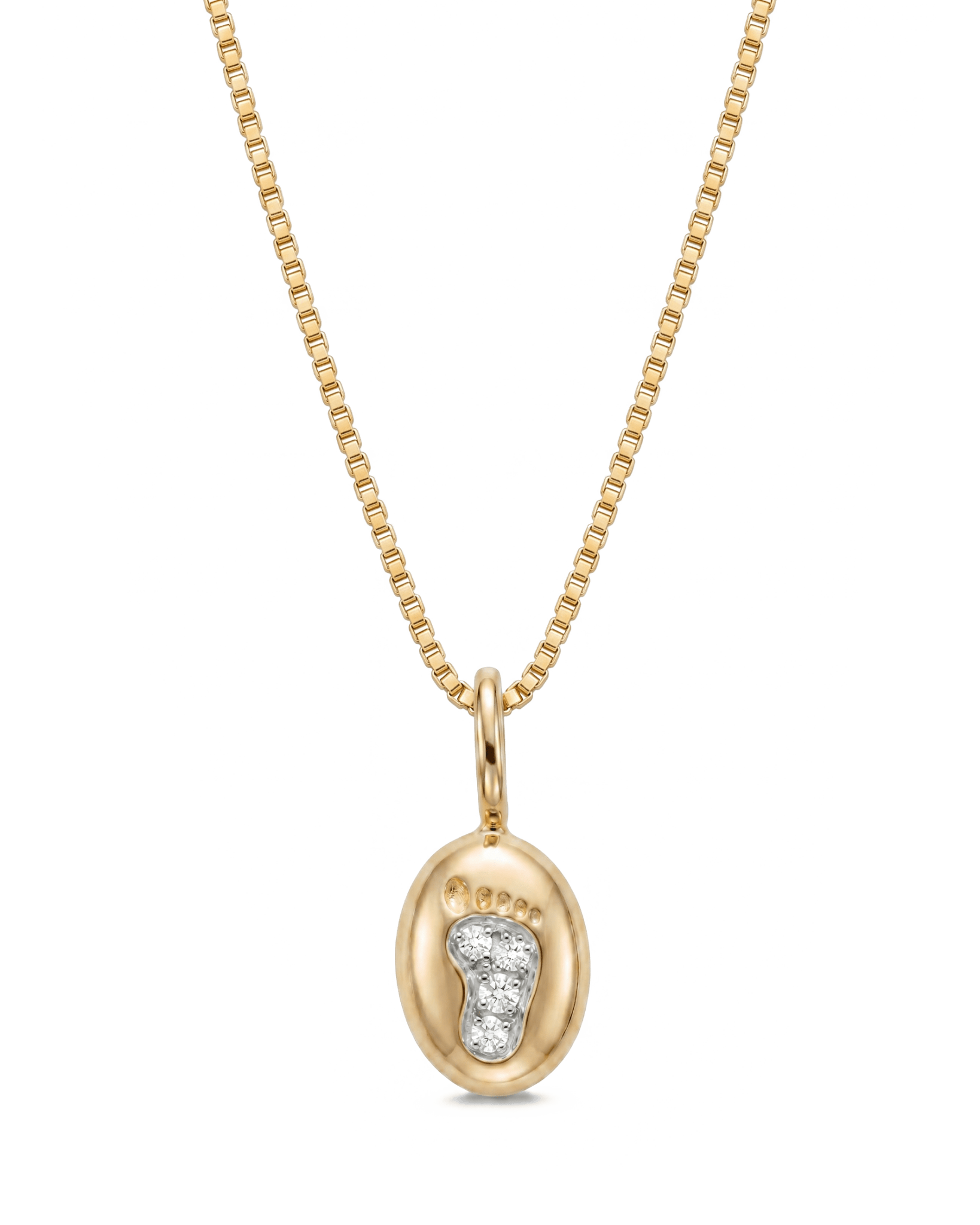 Diamond Baby Footprint Charm