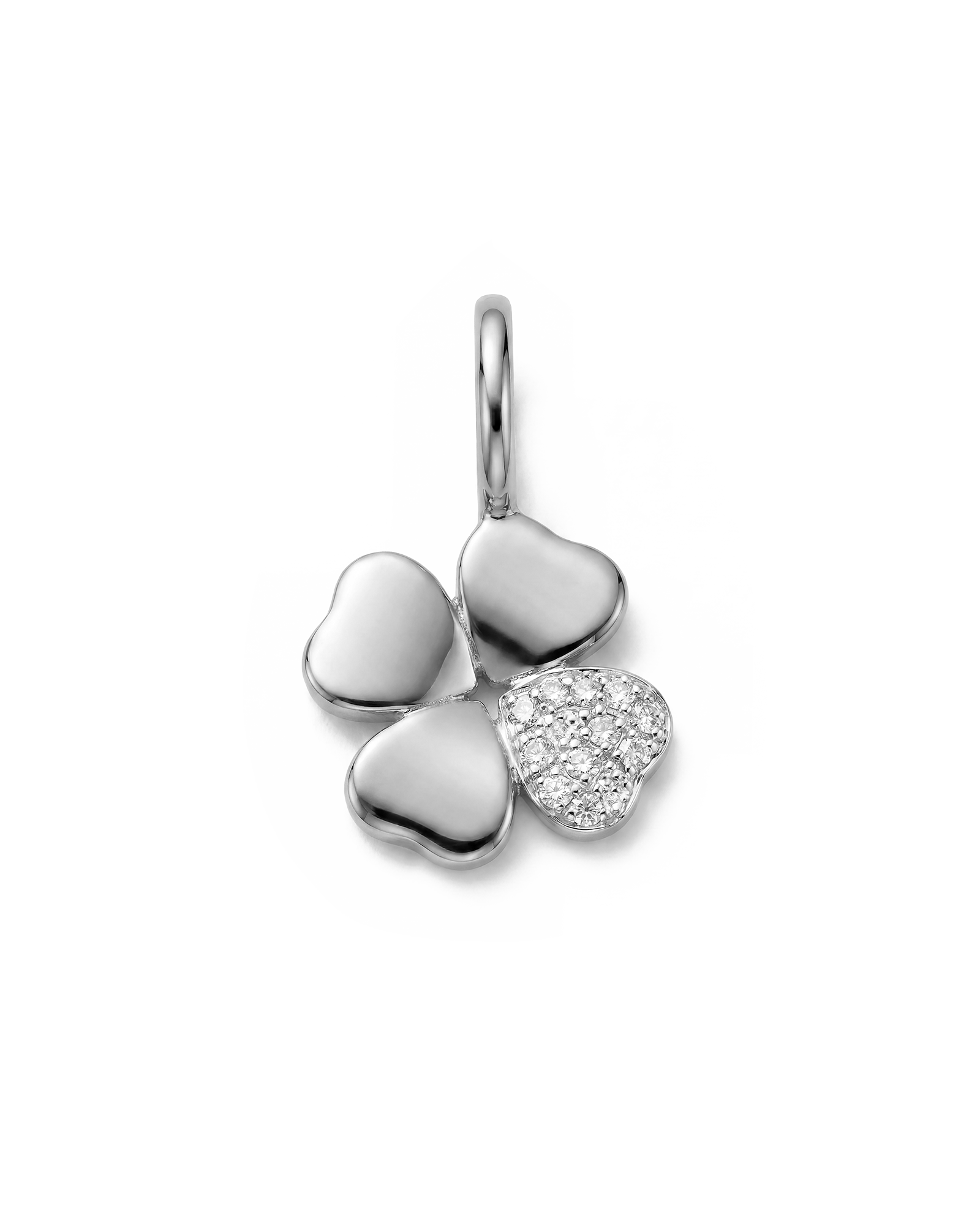 Diamond Four-Leaf Clover Charm