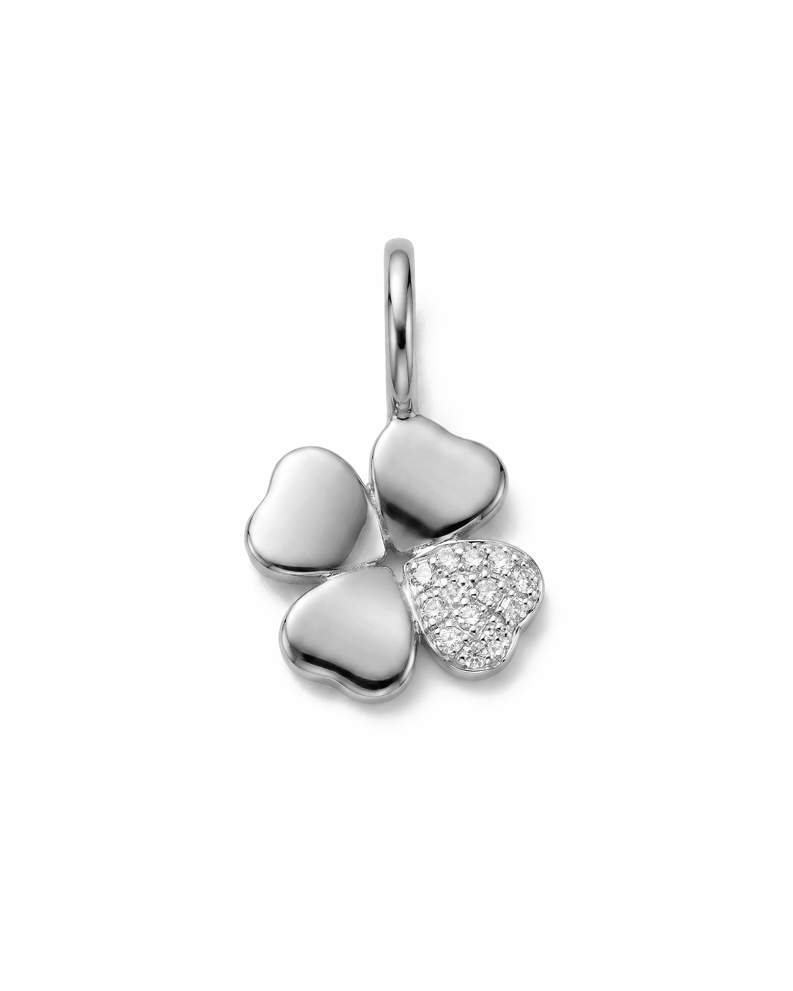 Diamond Four-Leaf Clover Charm