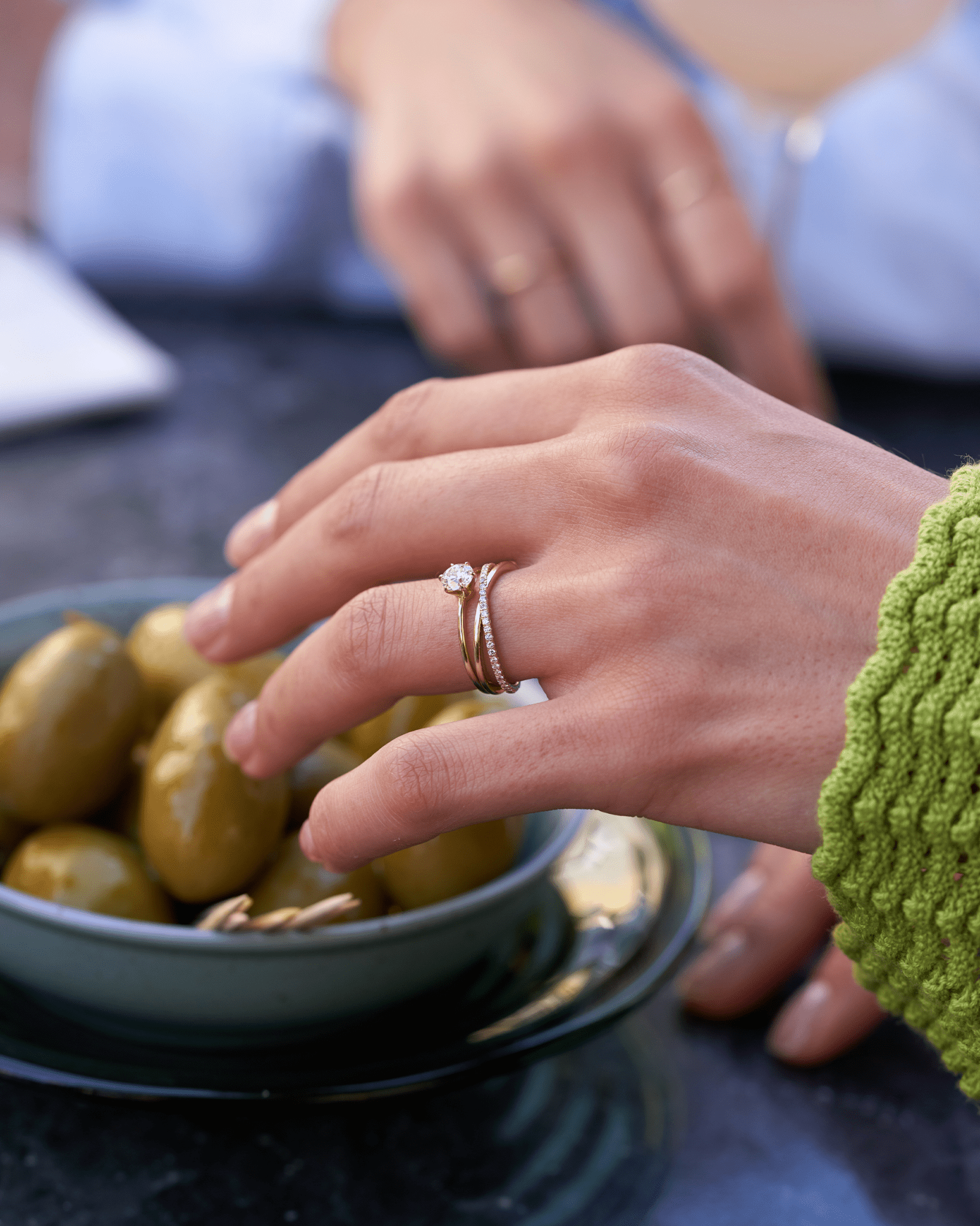 Crossover Diamond Ring