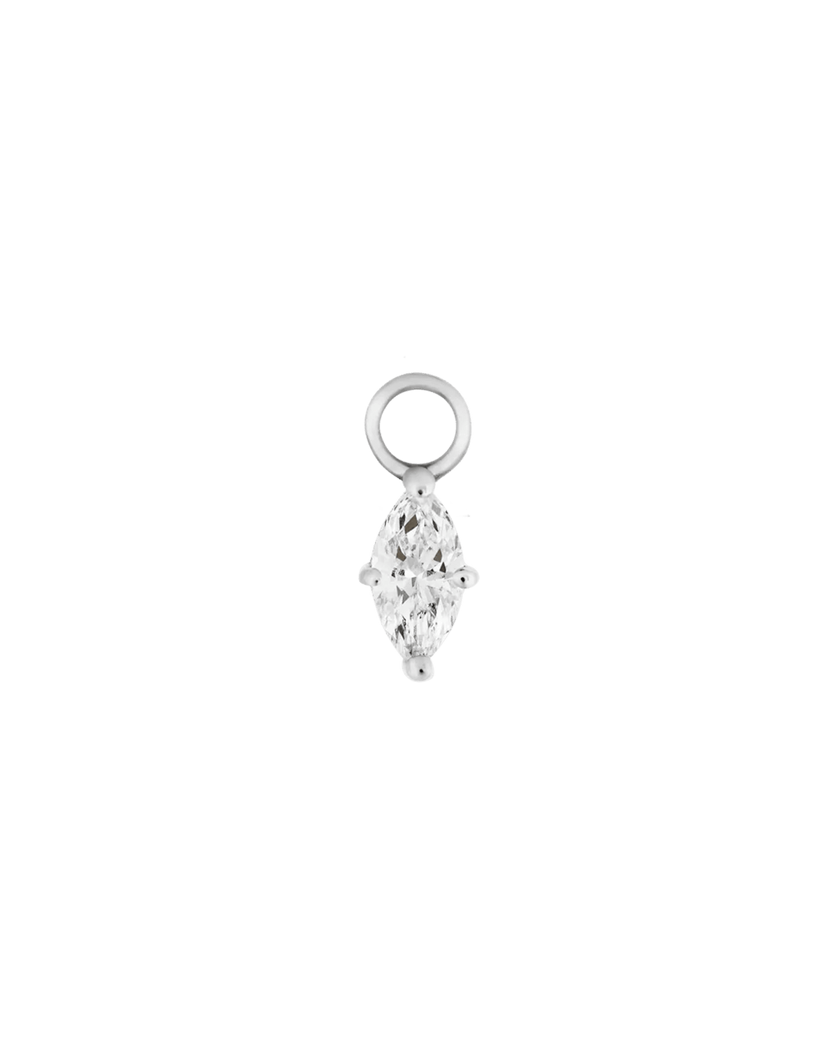 Marquise Diamond Hoop Charm