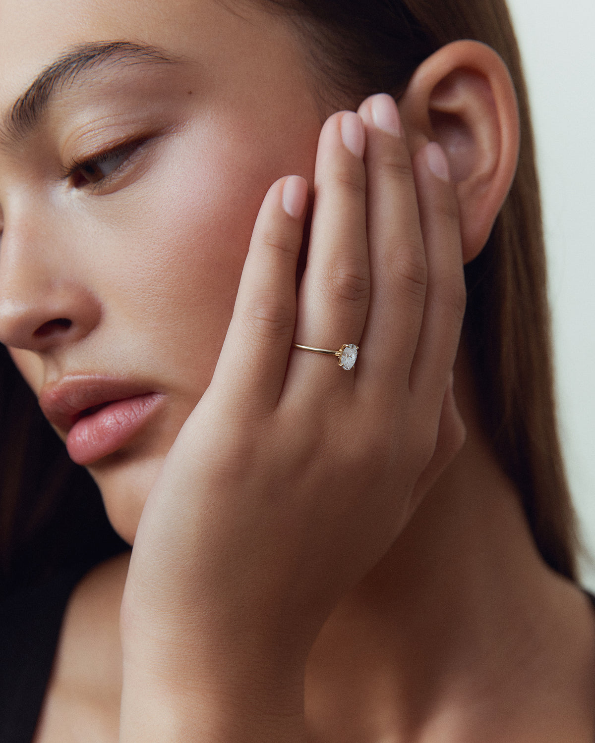 Oval Cut Diamond Ring – 0.5 ct
