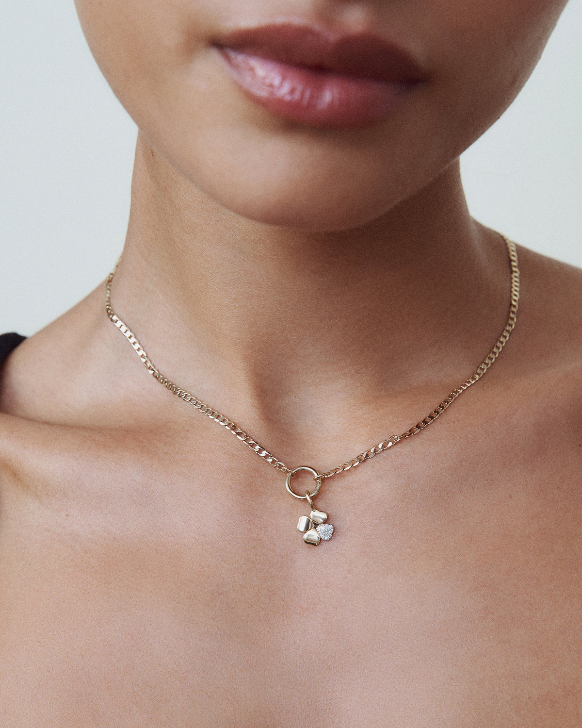 Curb Chain Charm Necklace