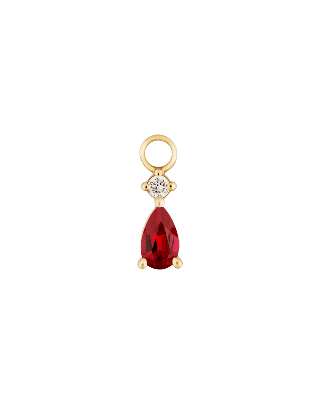 Ruby Hoop Charm