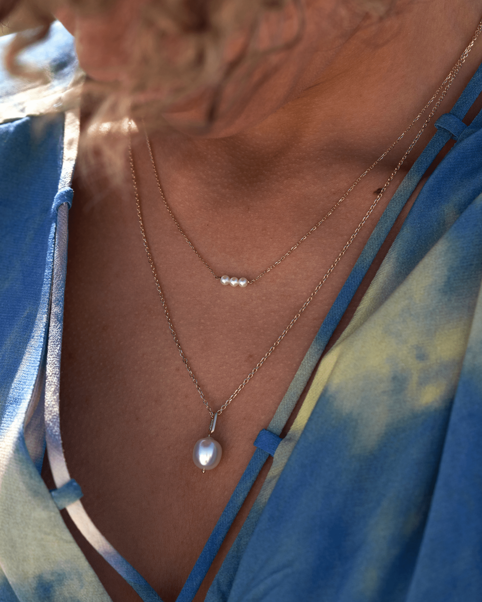 Threaded Pearl Necklace