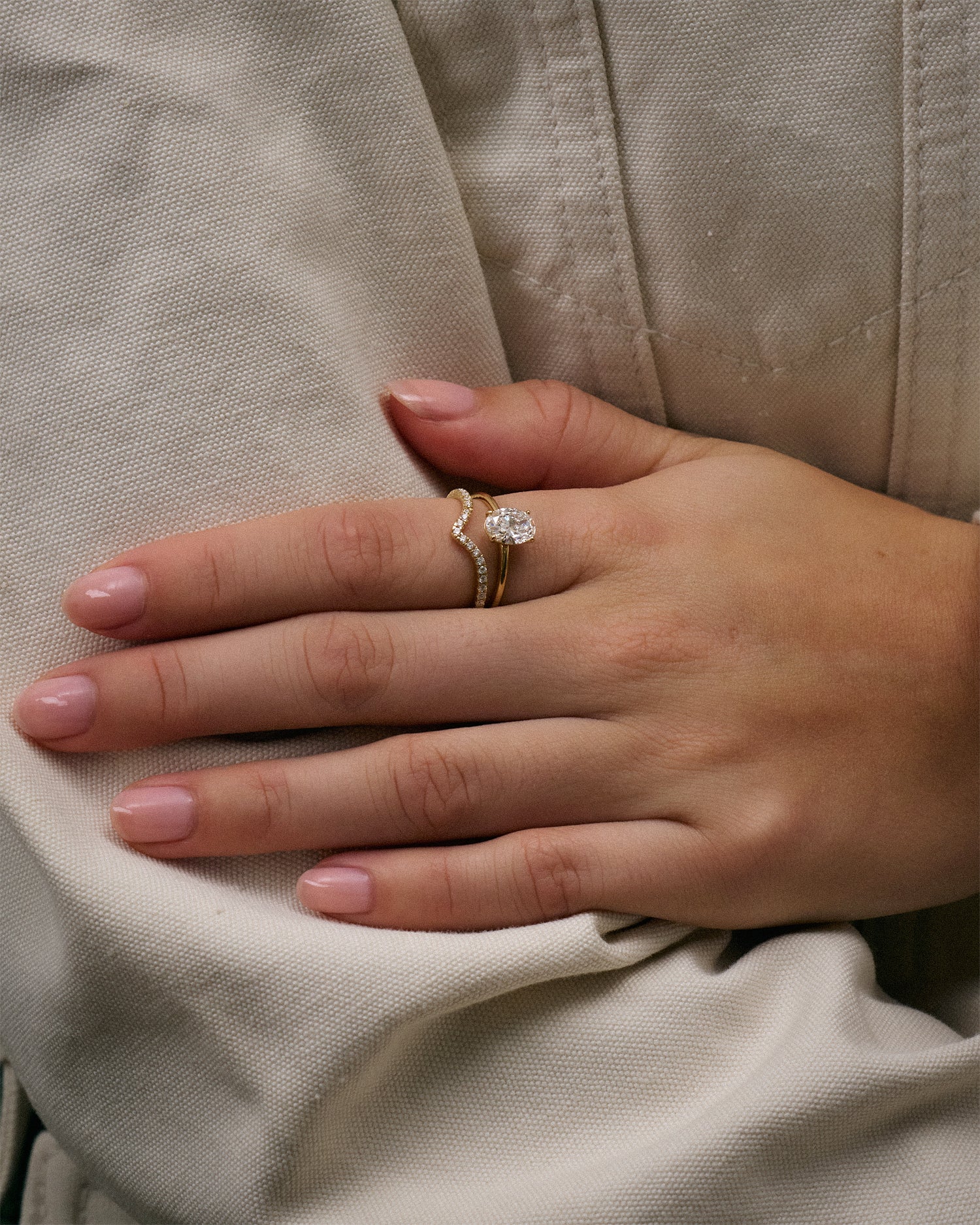 Diamond Wishbone Ring