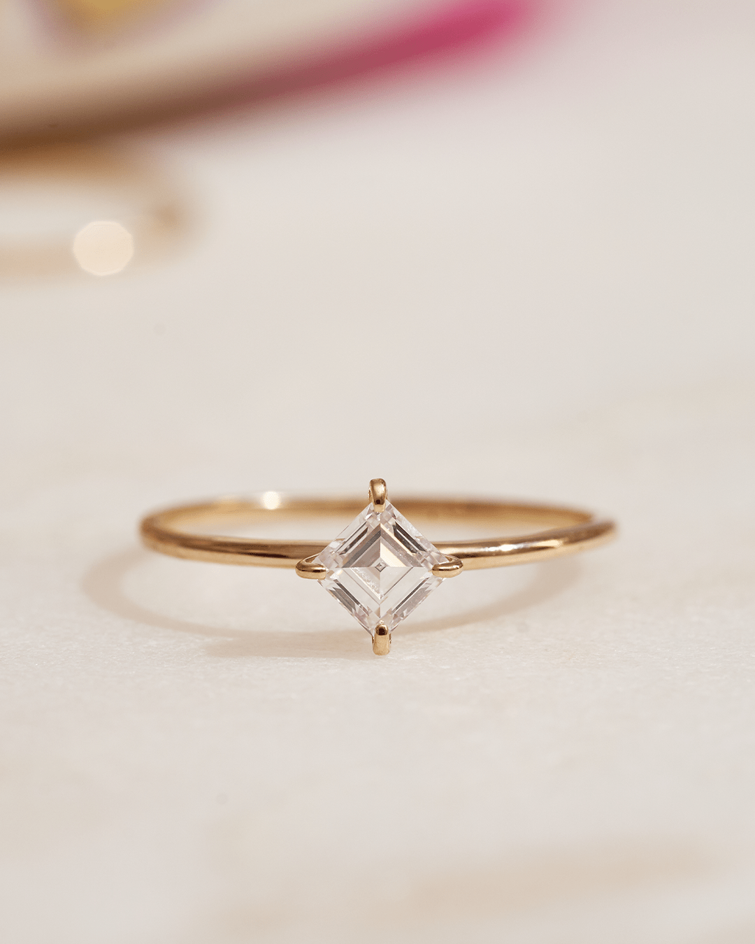Square Cut Diamond Ring