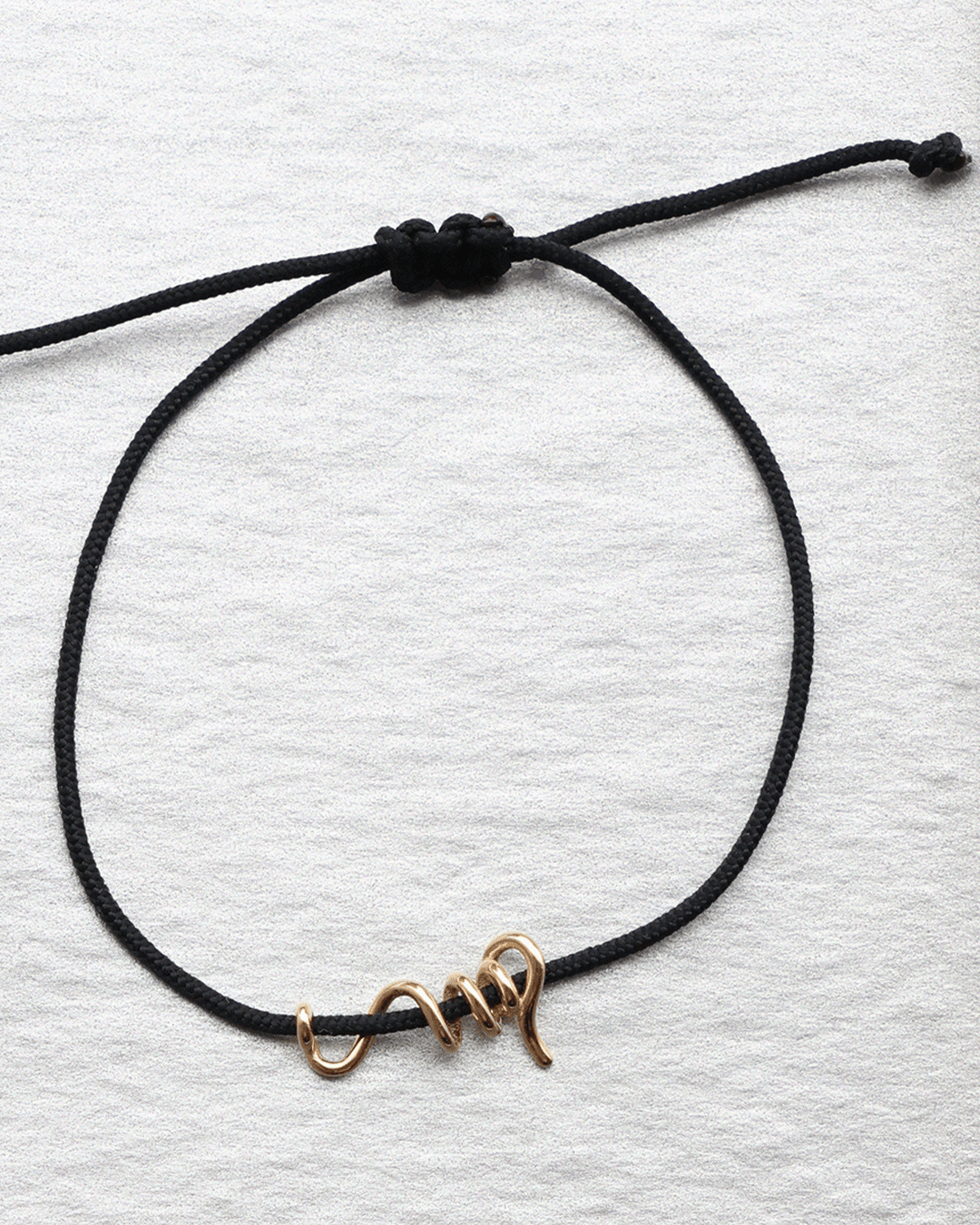 Gold Spiral Cord Bracelet