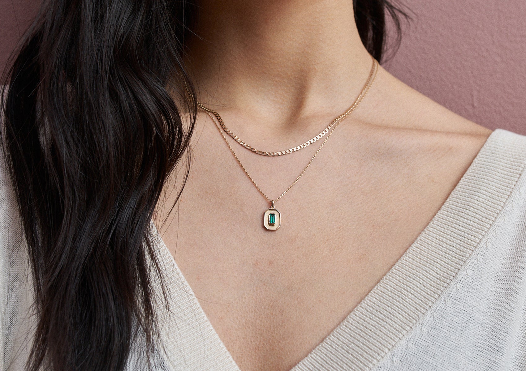 Emerald Amulet Necklace