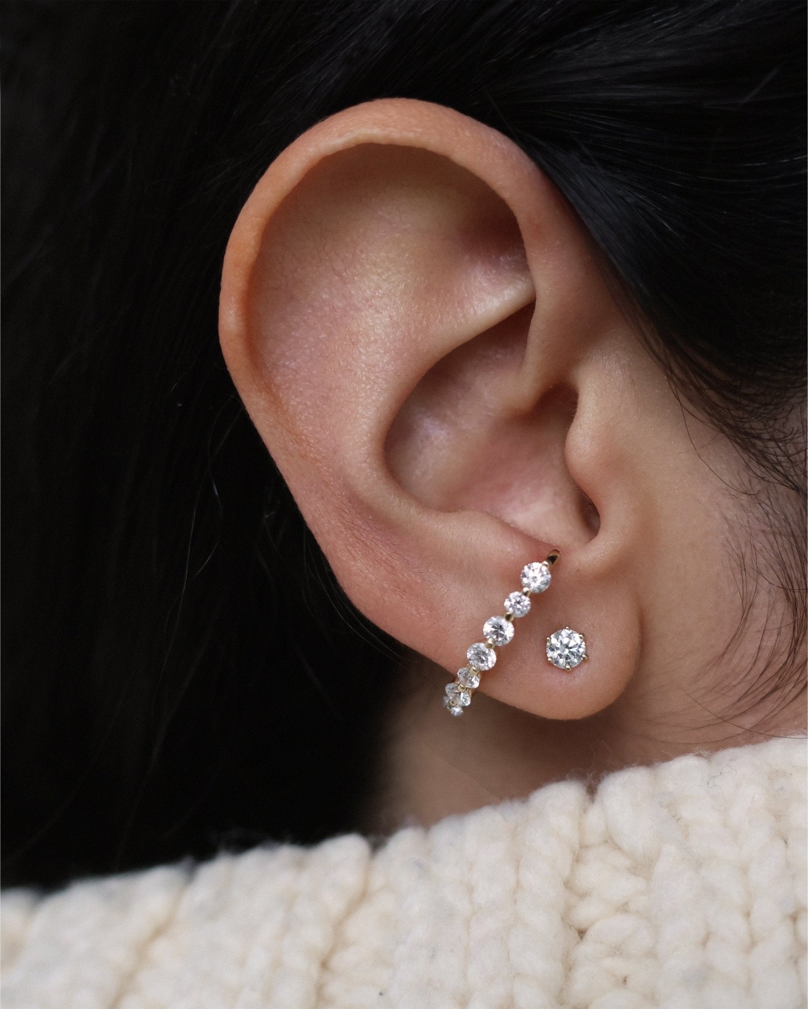 Six Prong Diamond Studs