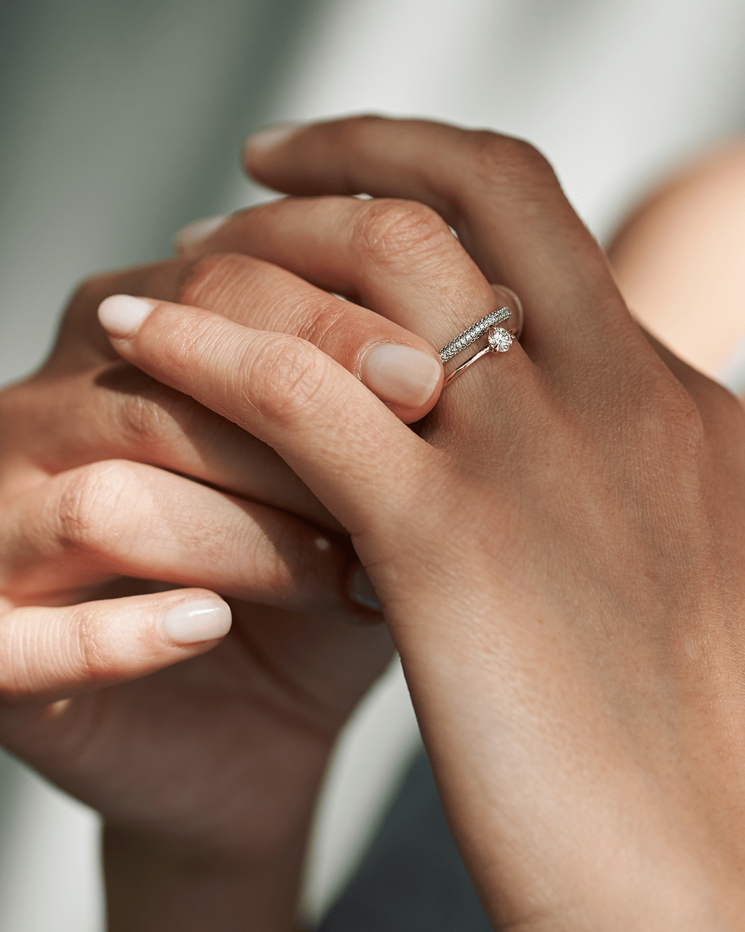 Three Prong Diamond Ring