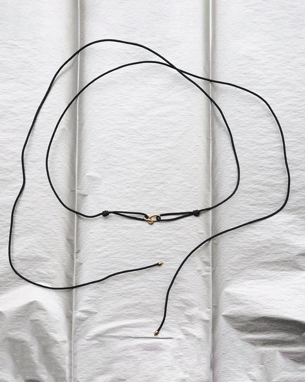Gold Knot Cord Necklace
