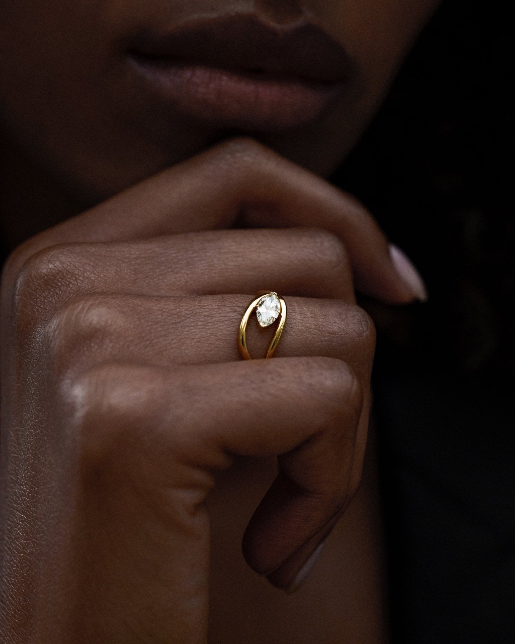 Floating Marquise Ring