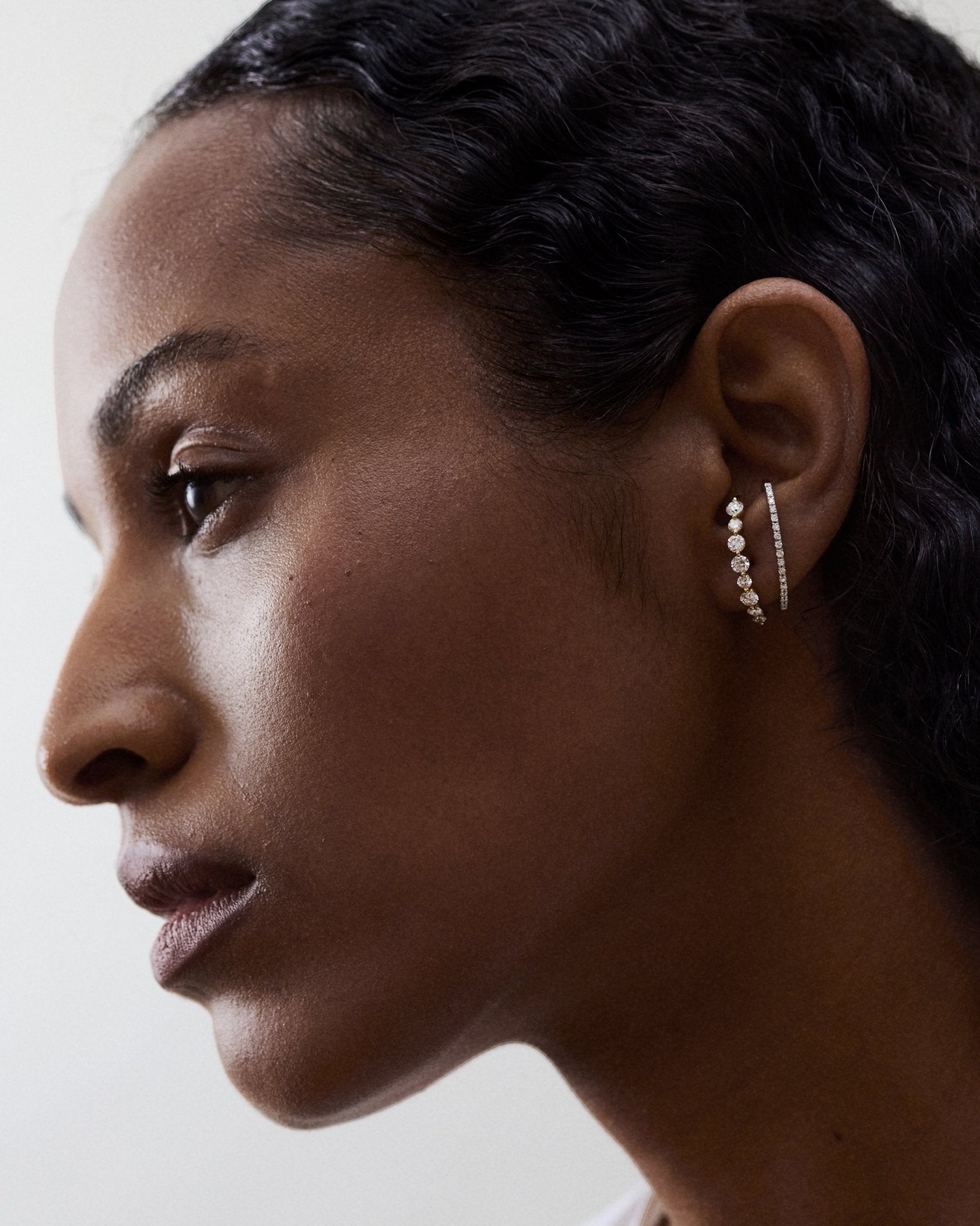 Diamond Suspender Earring