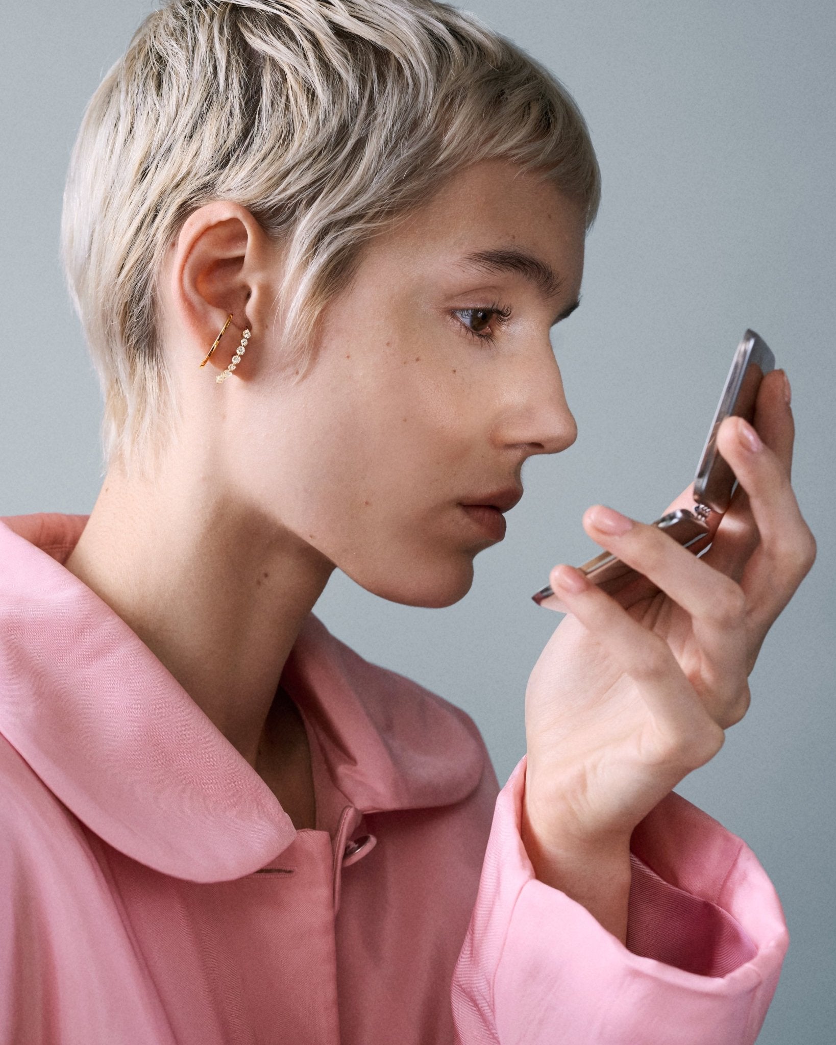 Brilliant Round Suspender Earring