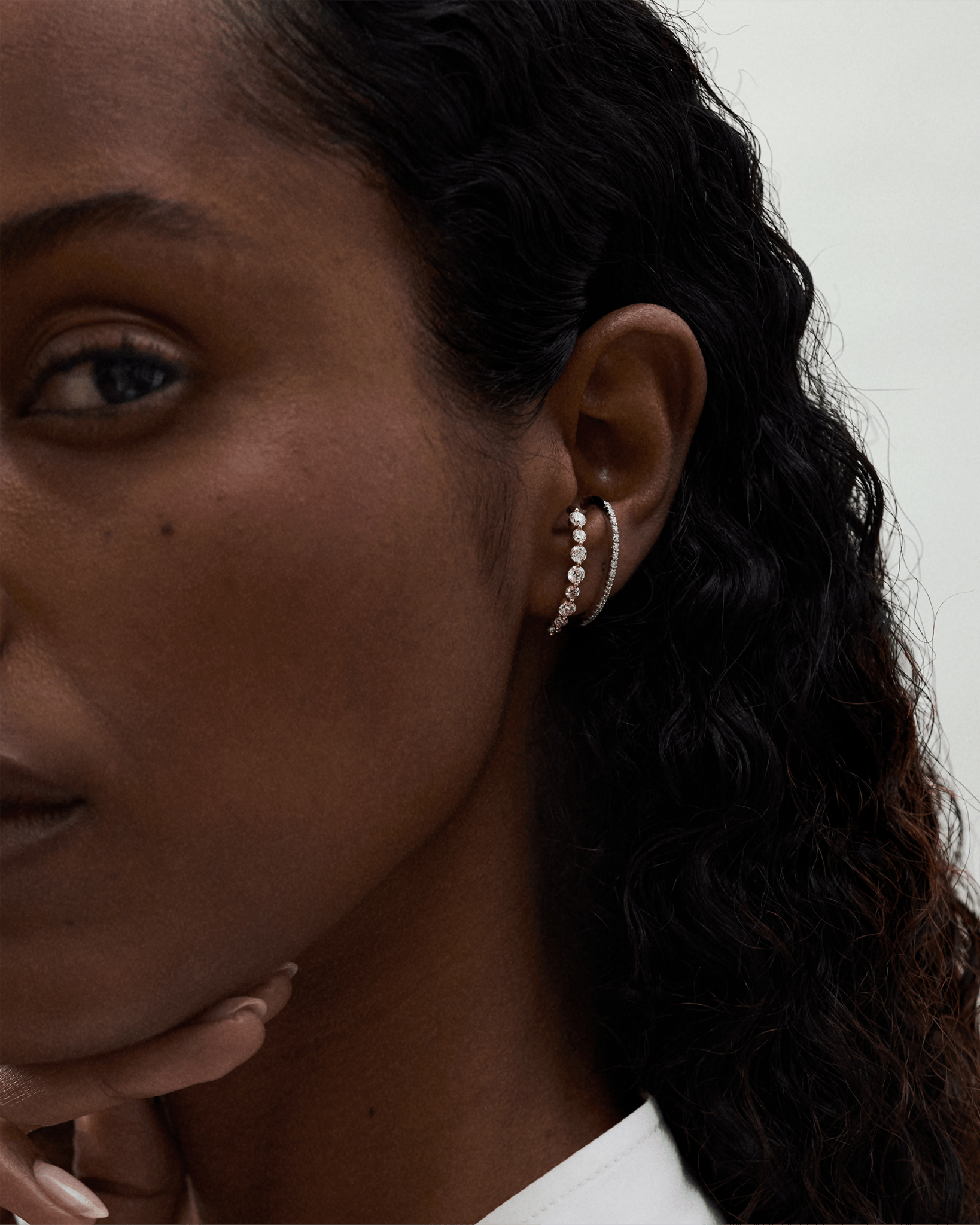 Brilliant Round Suspender Earring