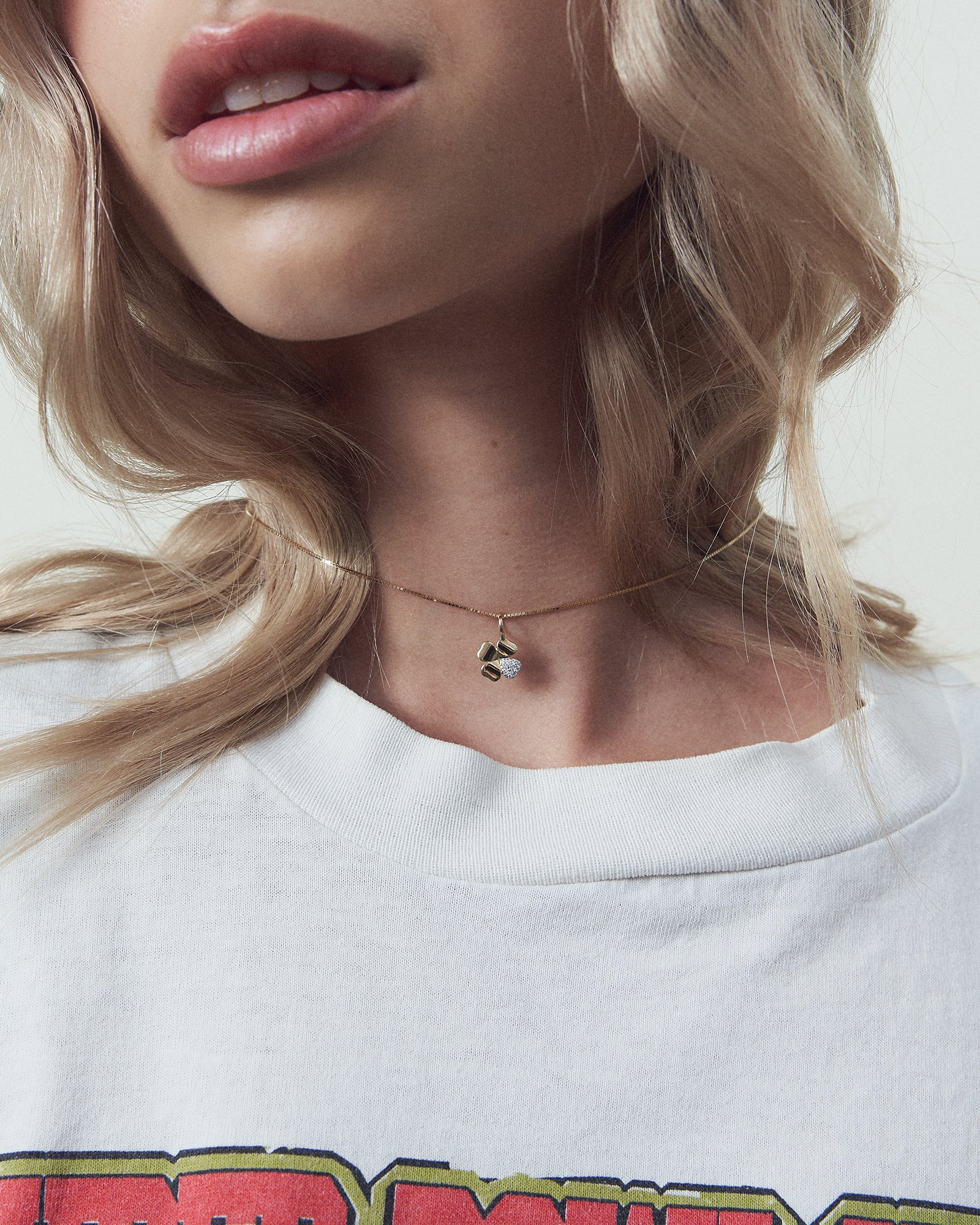 Diamond Four-Leaf Clover Charm