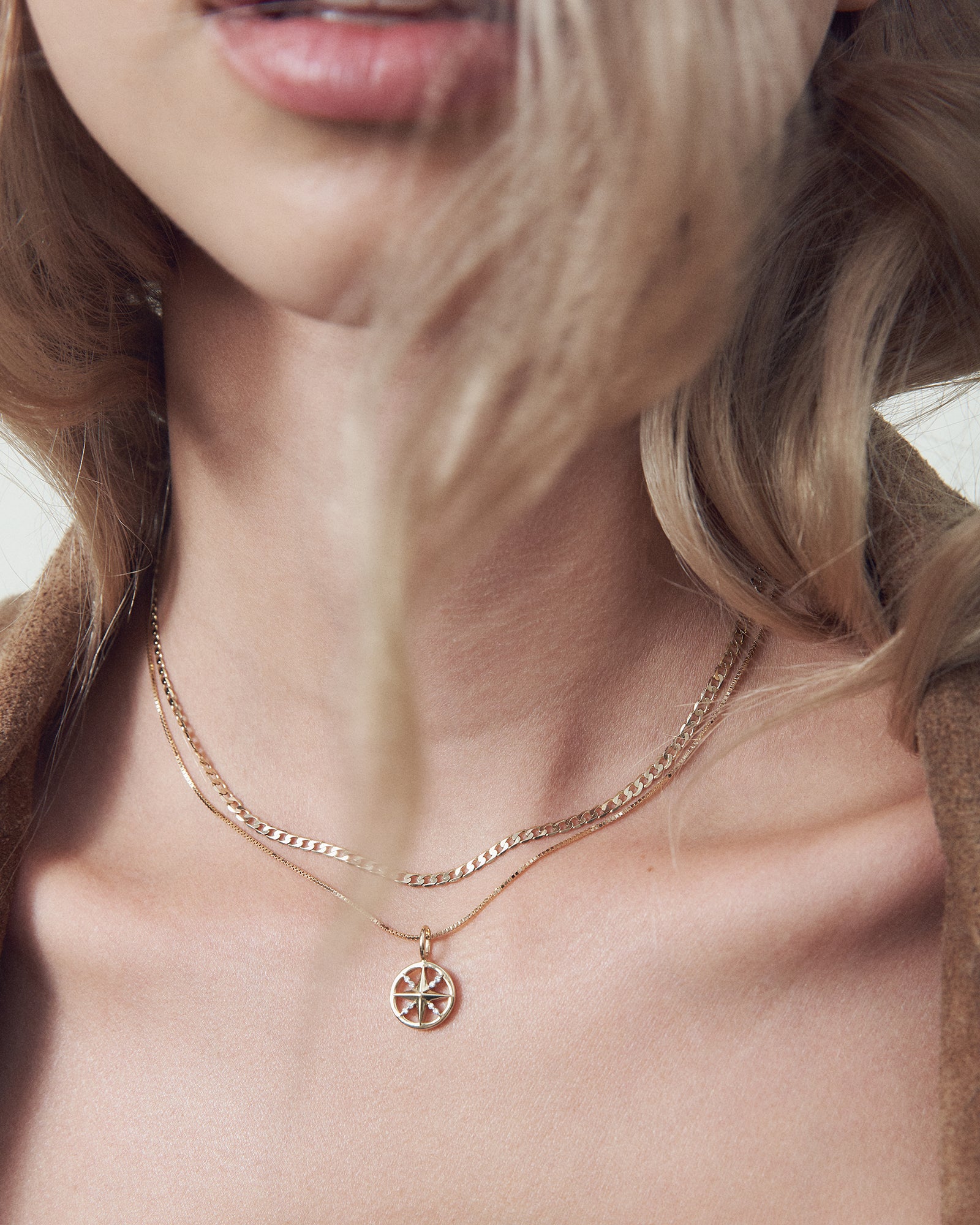 Diamond Compass Charm