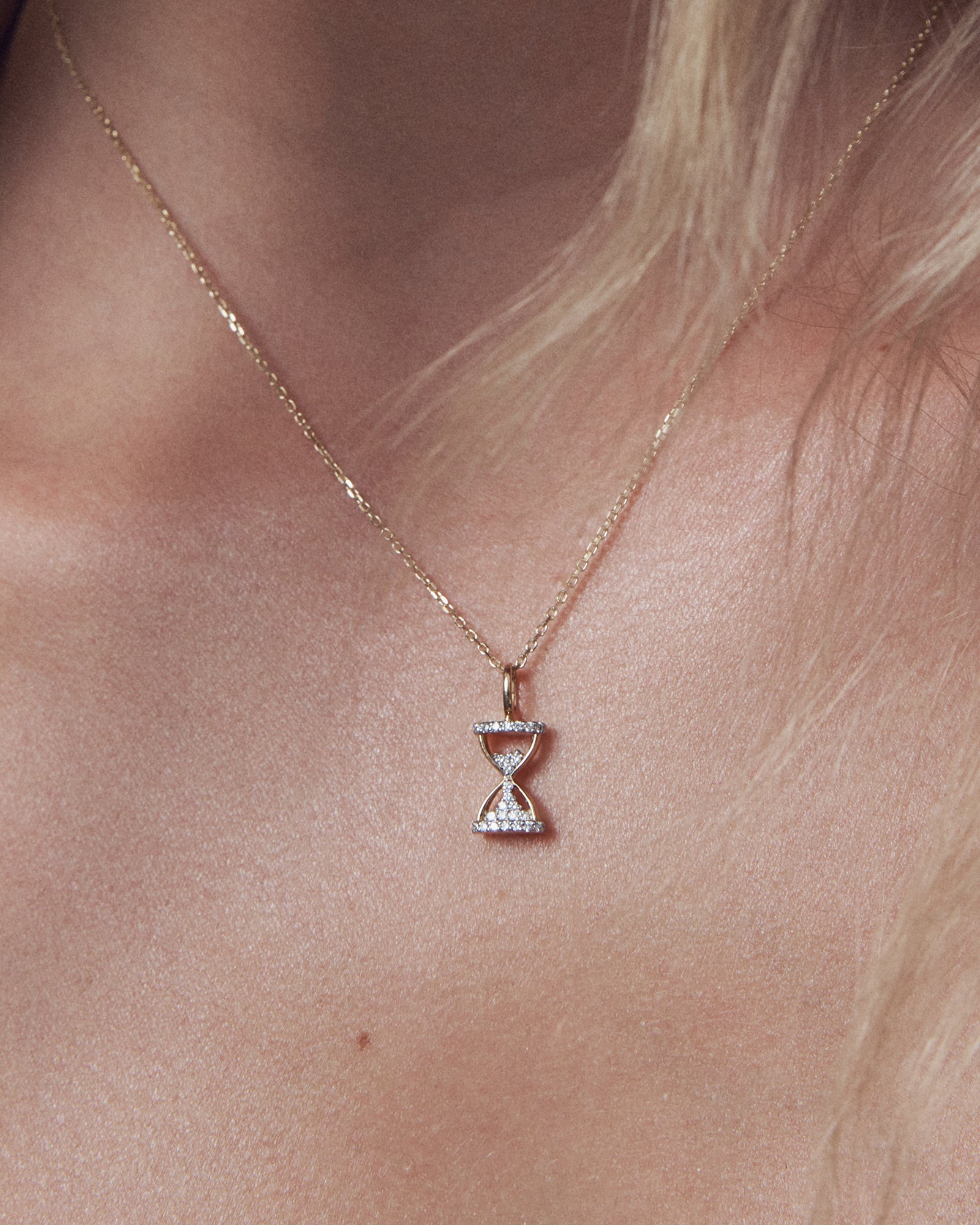 Diamond Hourglass Charm