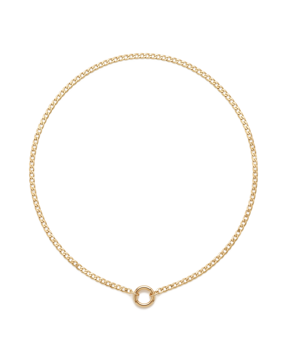 Curb Chain Charm Necklace