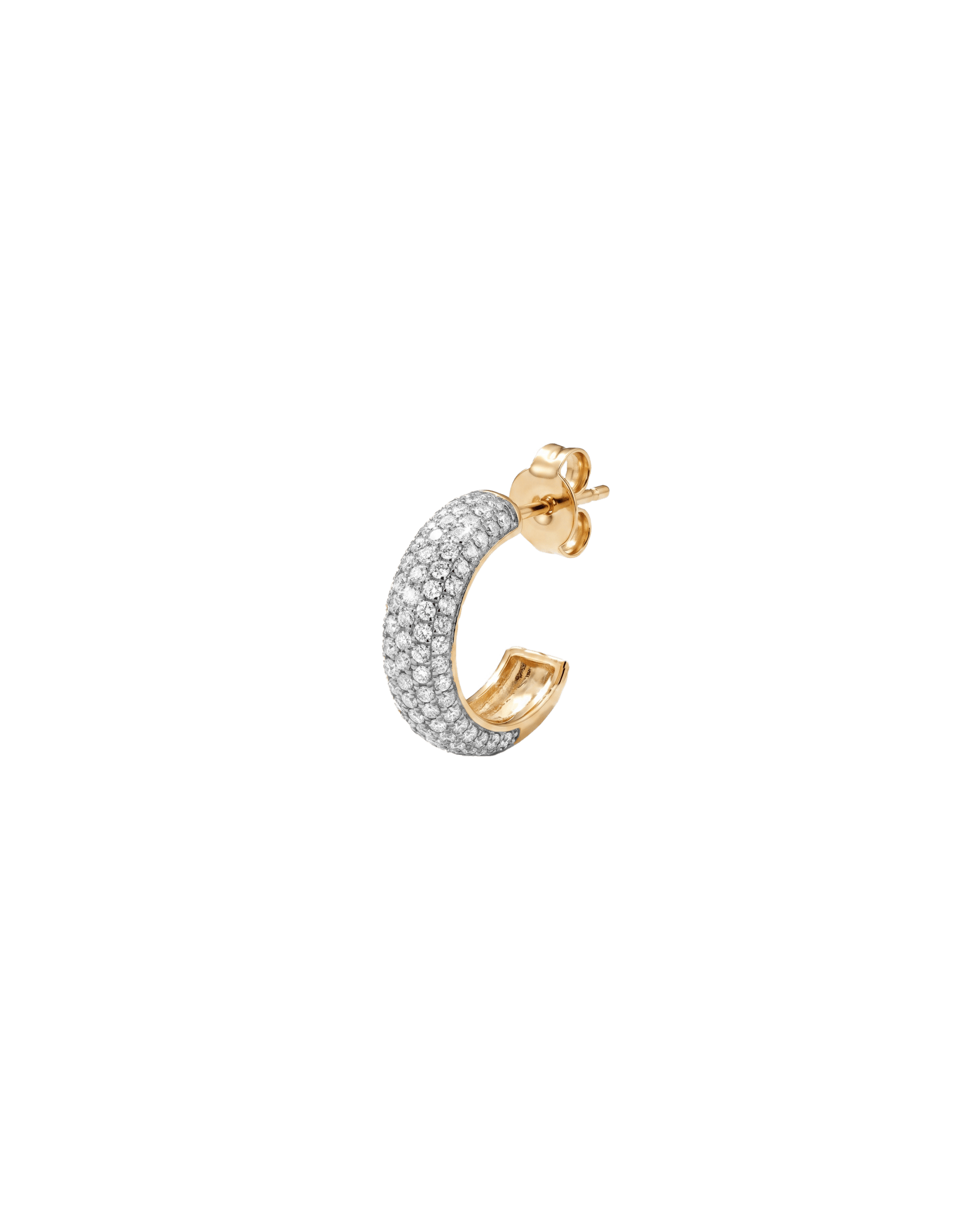 Pavé Diamond Huggies - Sample