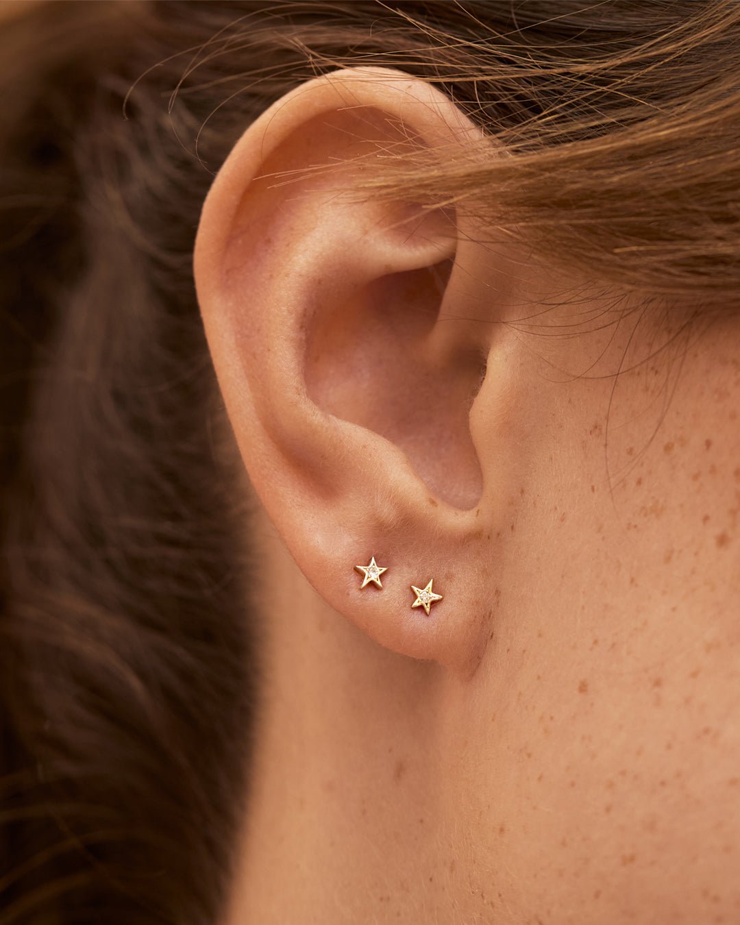 Star Stud Diamond Earrings in 14K Gold | Akind