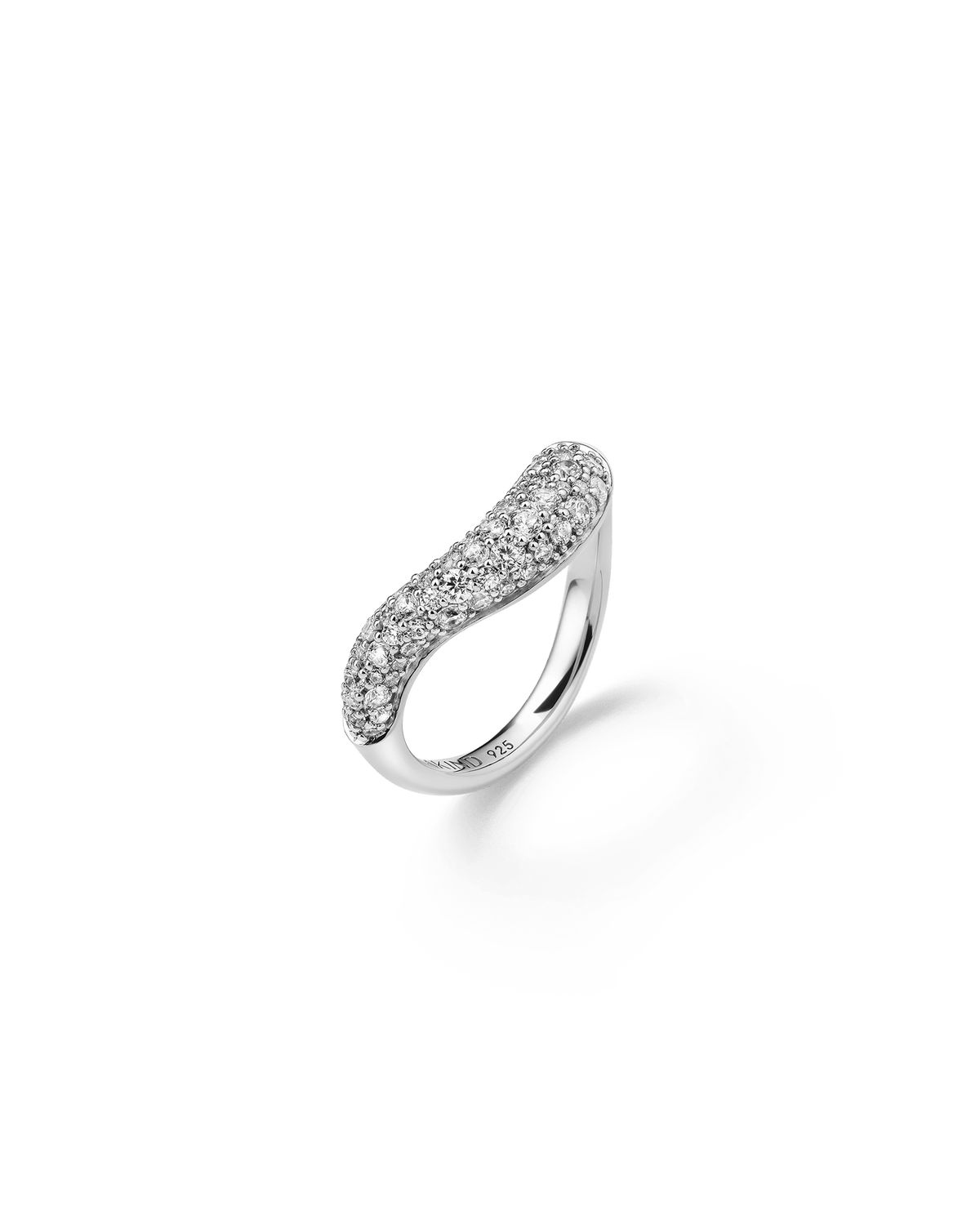 Pavé Curve Ring | Sterling Silver & 18K Gold Vermeil | Akind