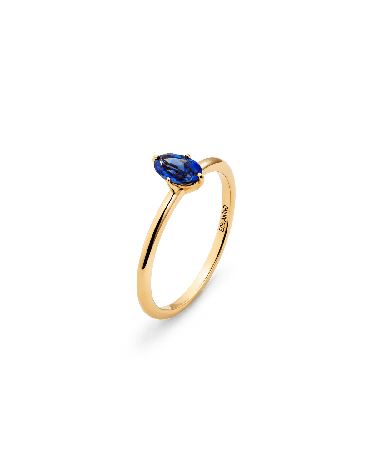 Sapphire Ring Solitaire - 14K Gold | Akind