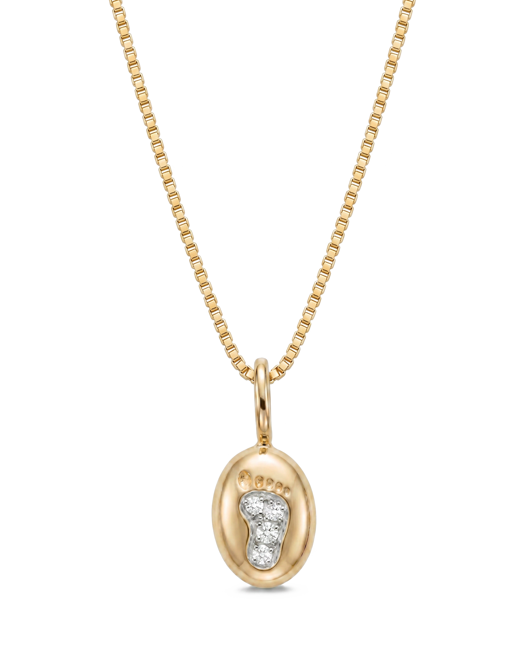 Diamond Baby Footprint Charm