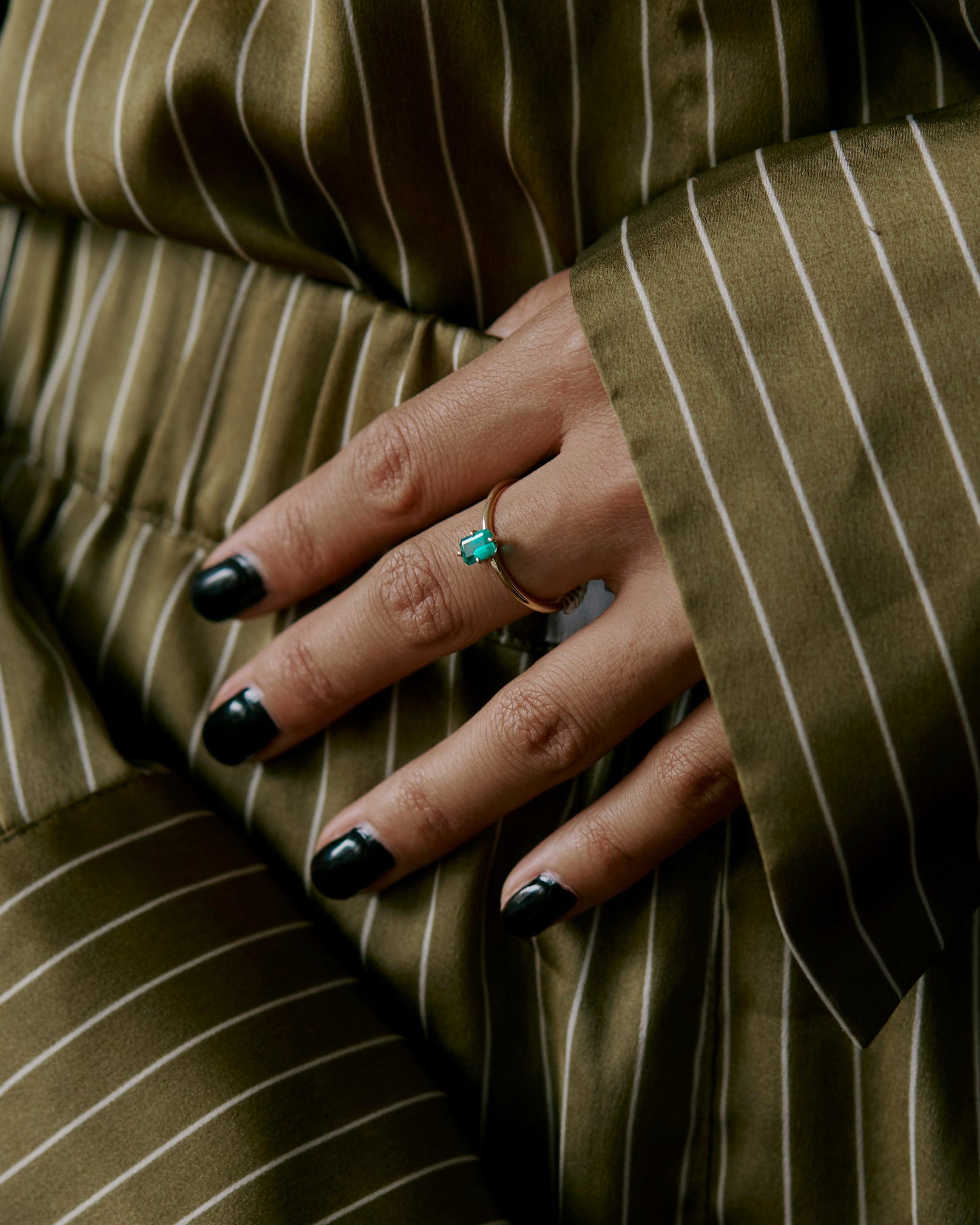 Emerald Solitaire Ring