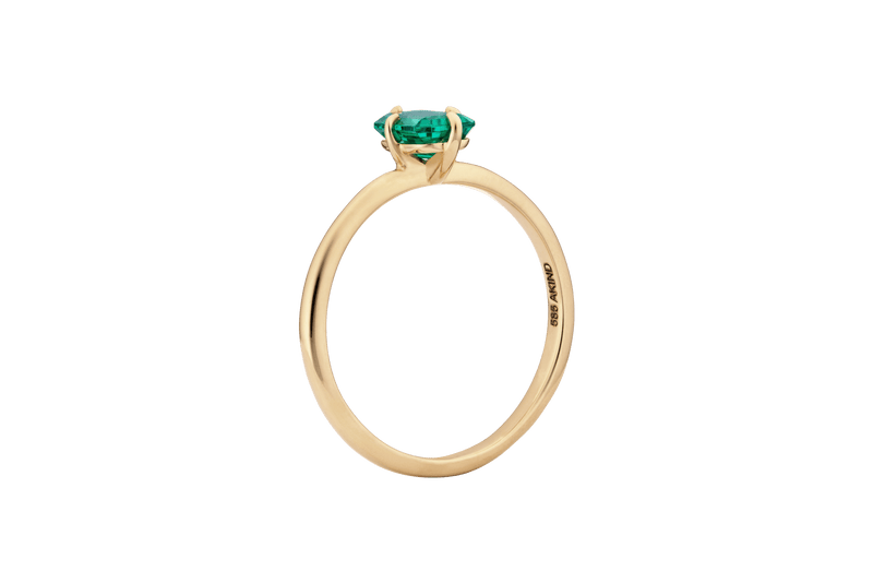 Emerald Ring Solitaire - 14K Gold | Akind