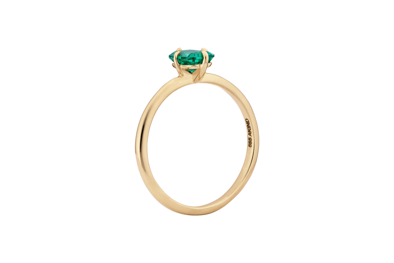 Emerald Ring Solitaire - 14K Gold | Akind