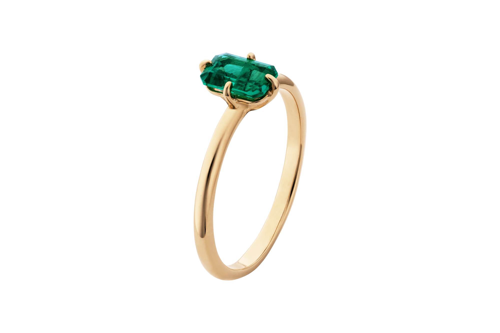 Emerald Solitaire Ring