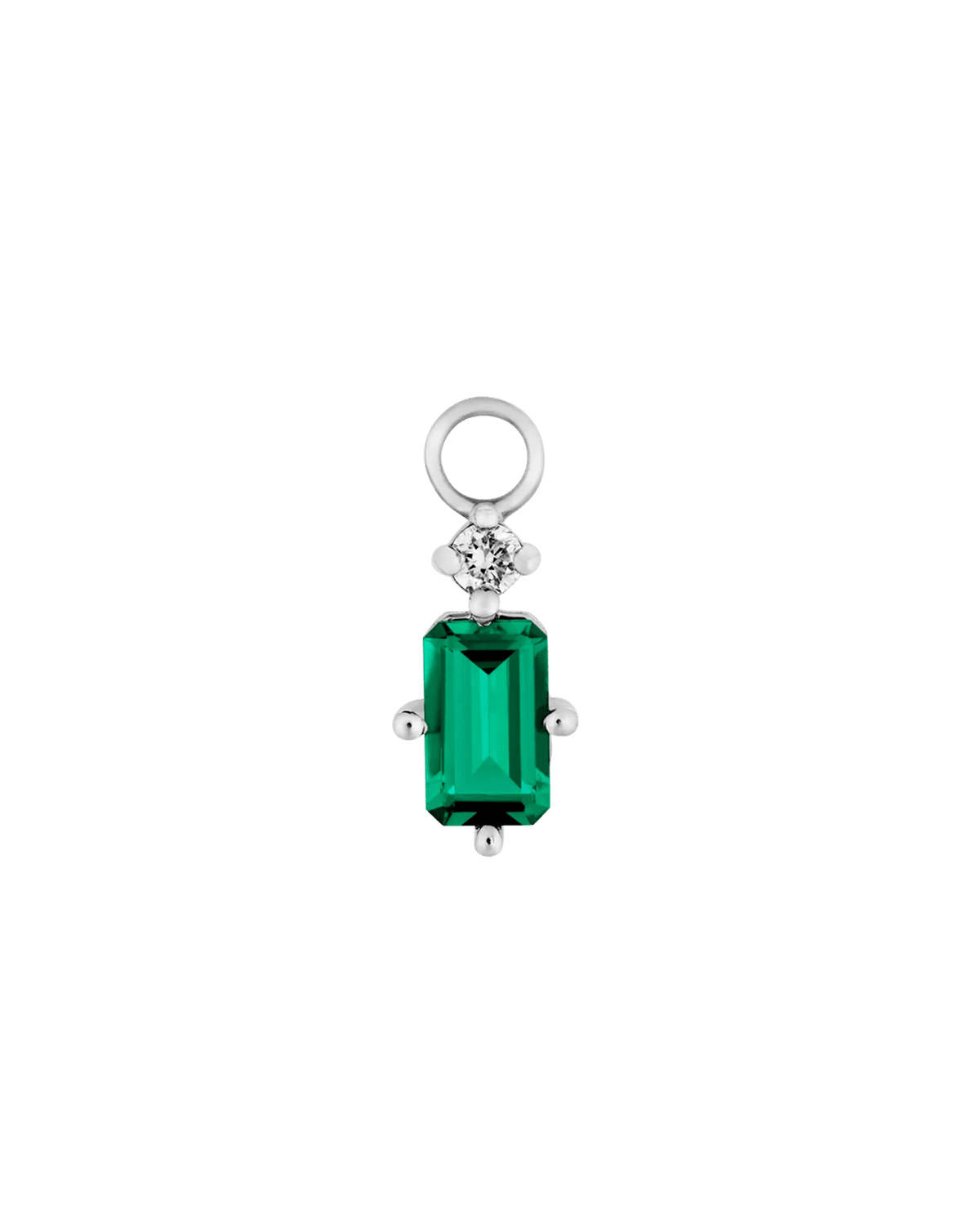 Emerald Hoop Charm