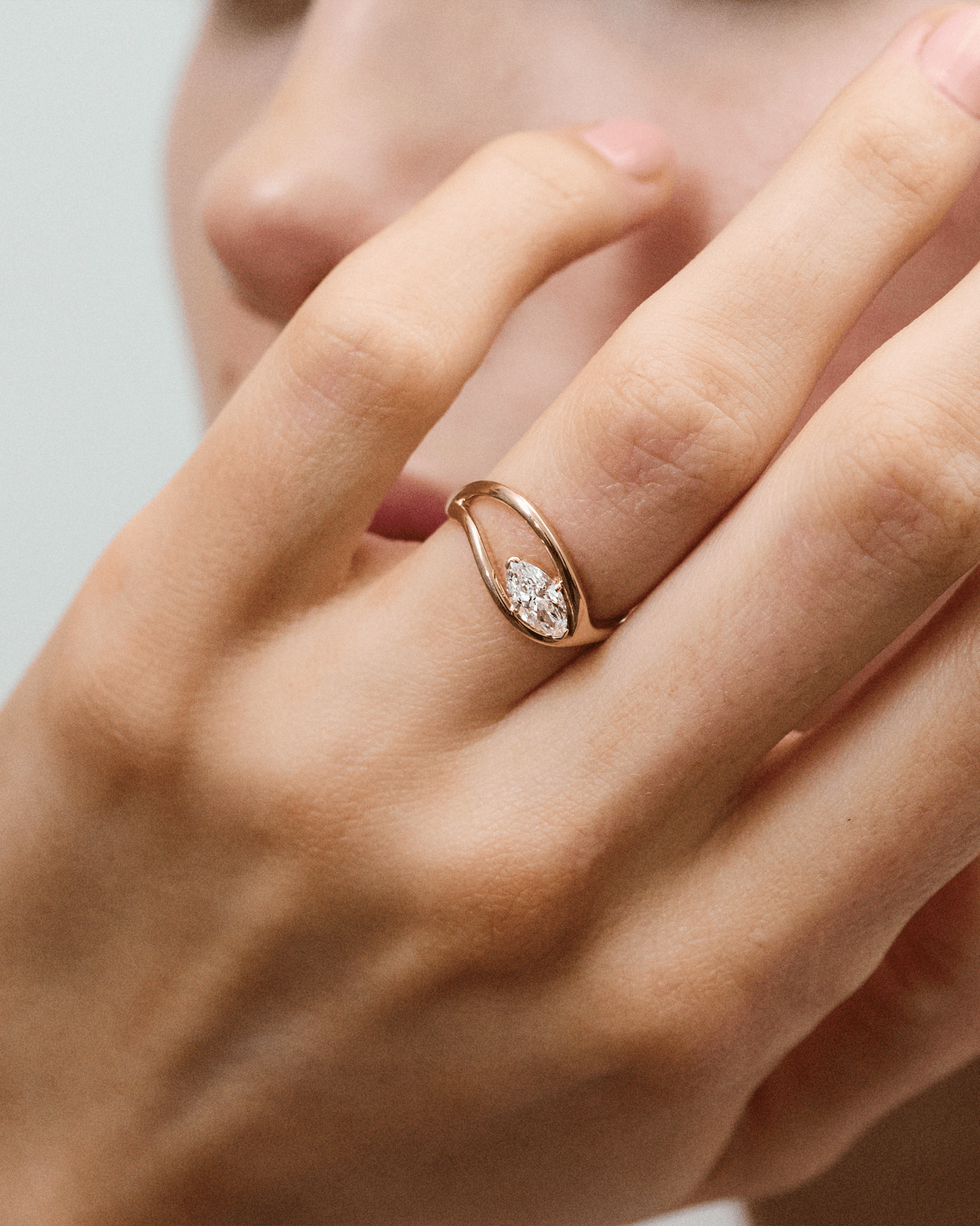 Floating Marquise Ring